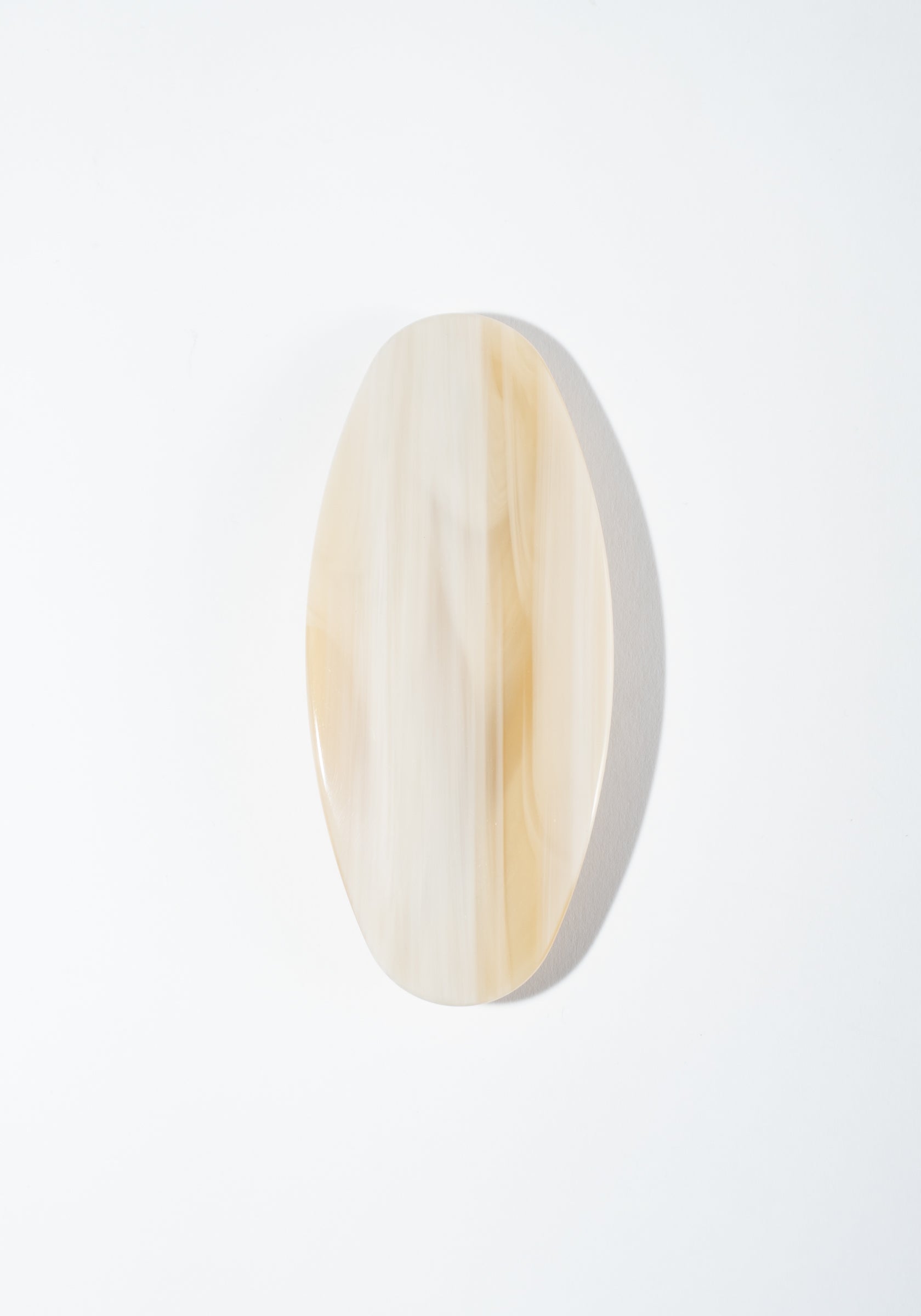 Machete Jumbo Oval Barrette in Alabaster