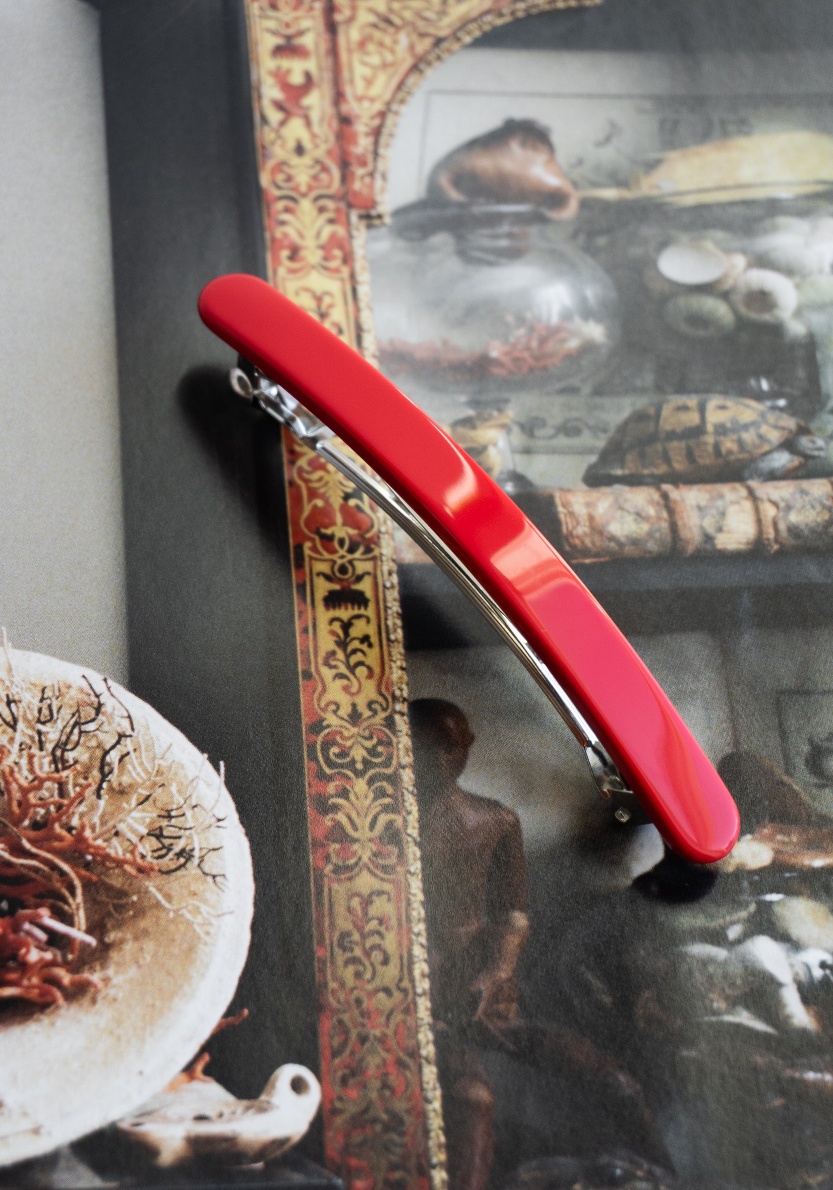 Machete Slim Paris Barrette in Ruby