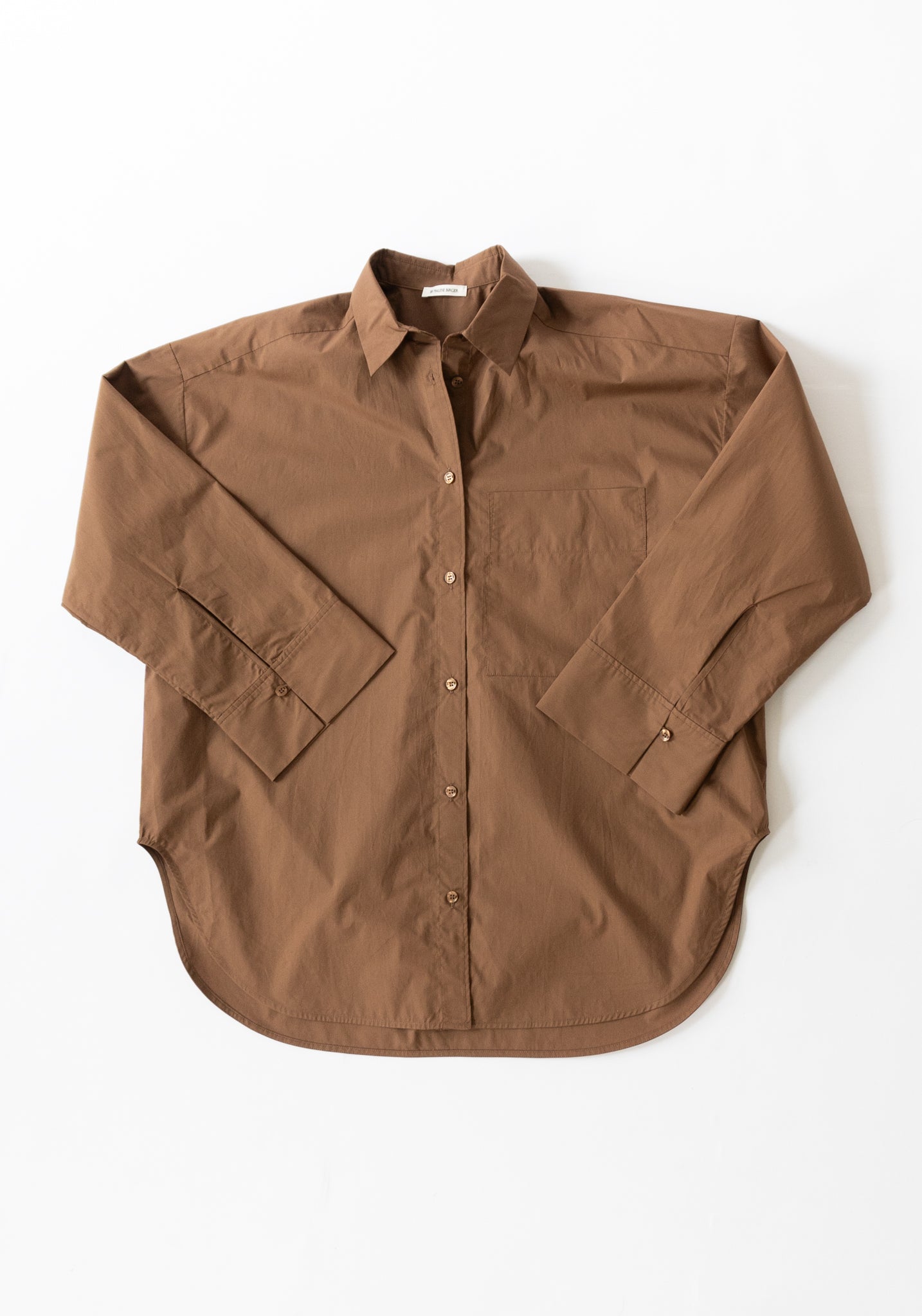 Malene Birger Derris Button Front Shirt in Bison