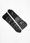 Gemmi Long Leather Gloves in Black