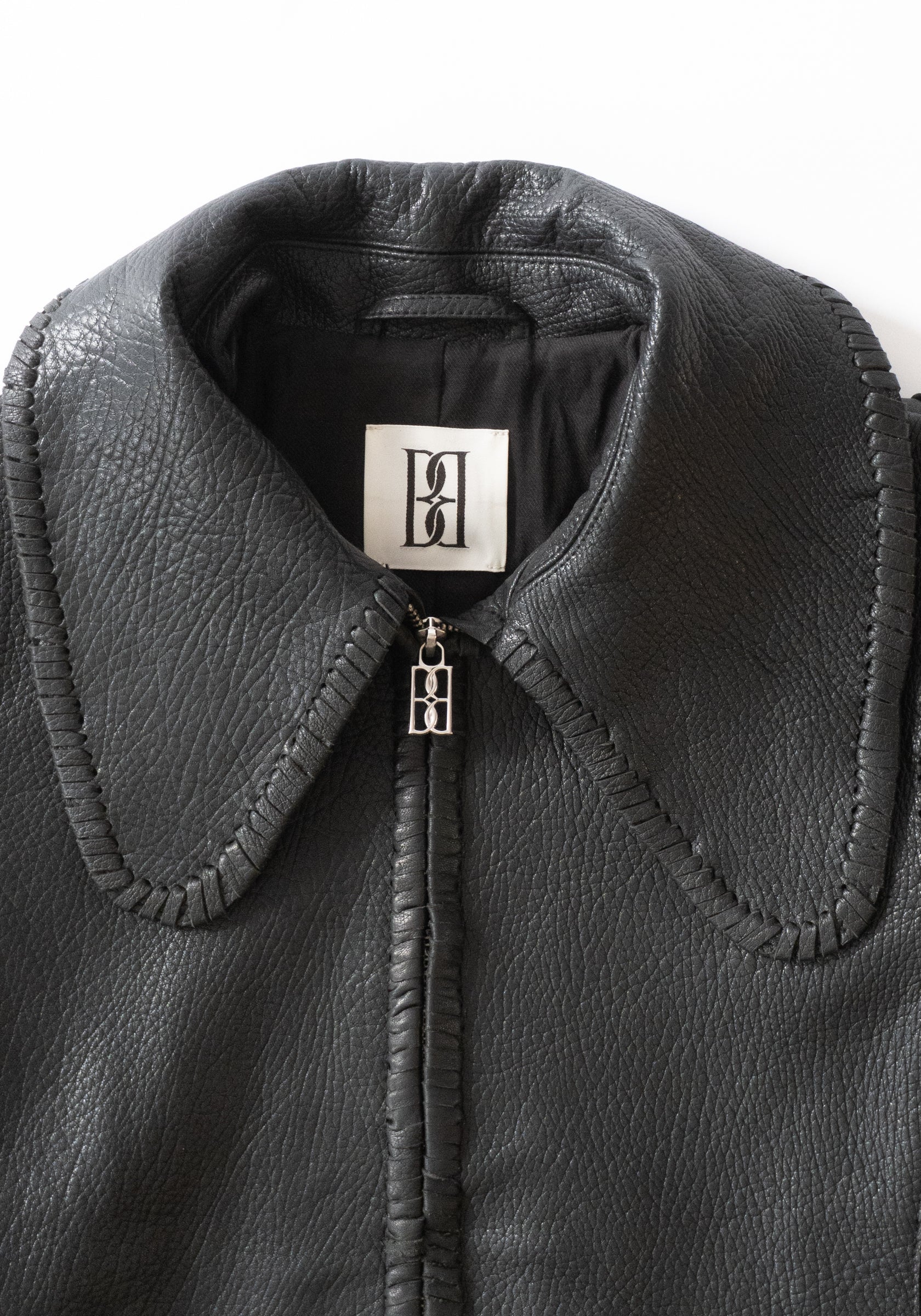 By Malene Birger Rowani Leather Coat in Black