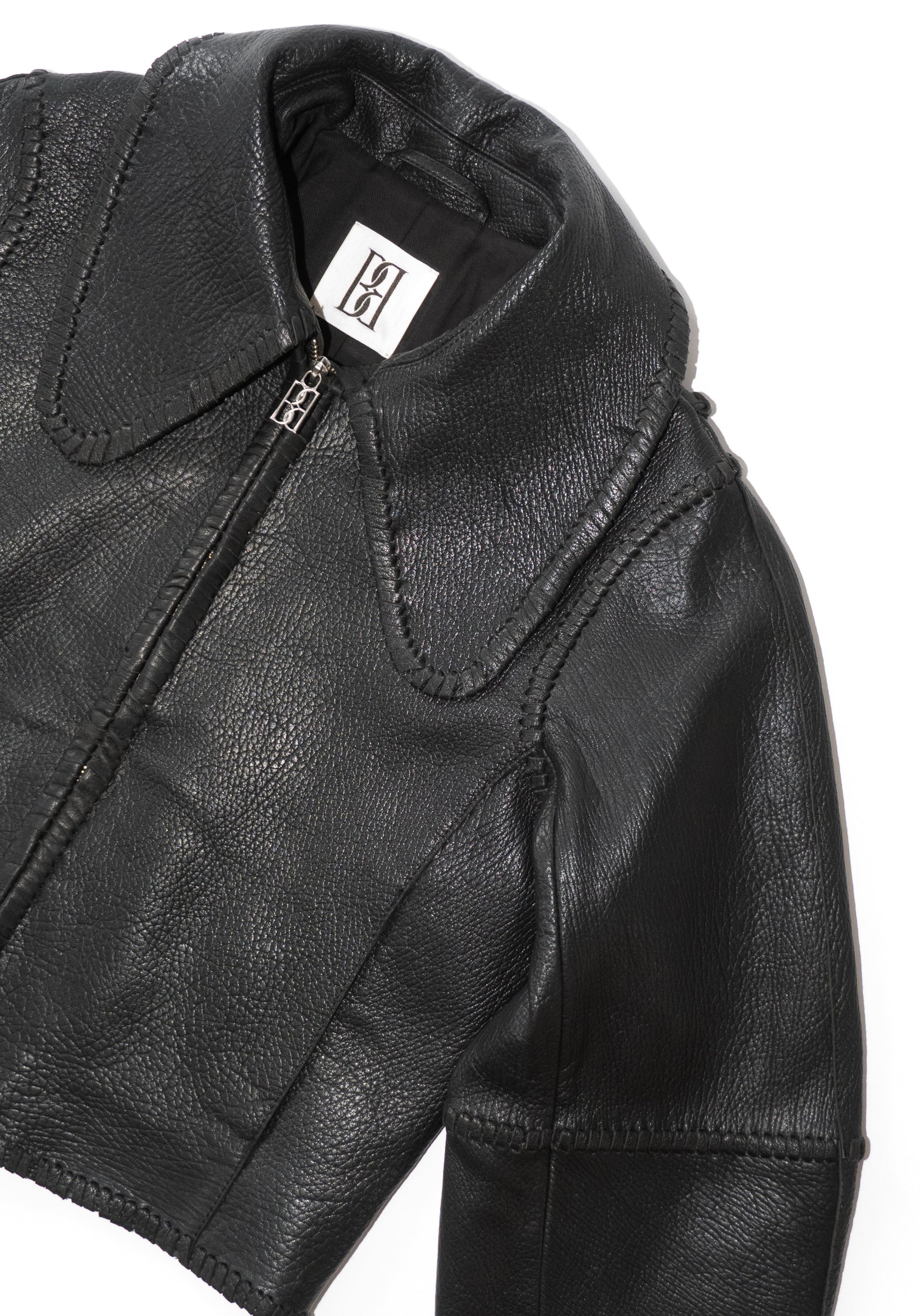 By Malene Birger Rowani Leather Coat in Black