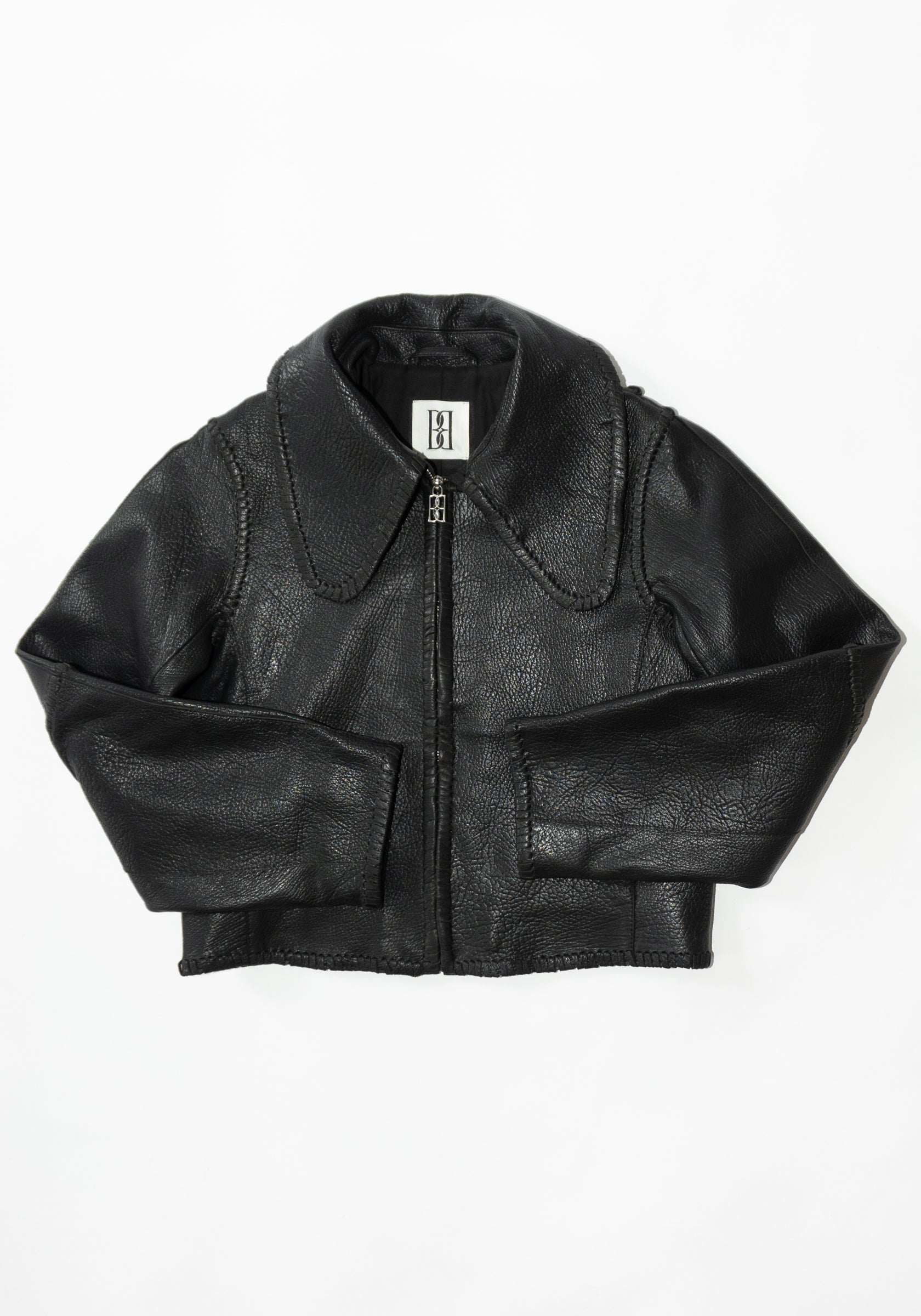 By Malene Birger Rowani Leather Coat in Black – VESTIGE