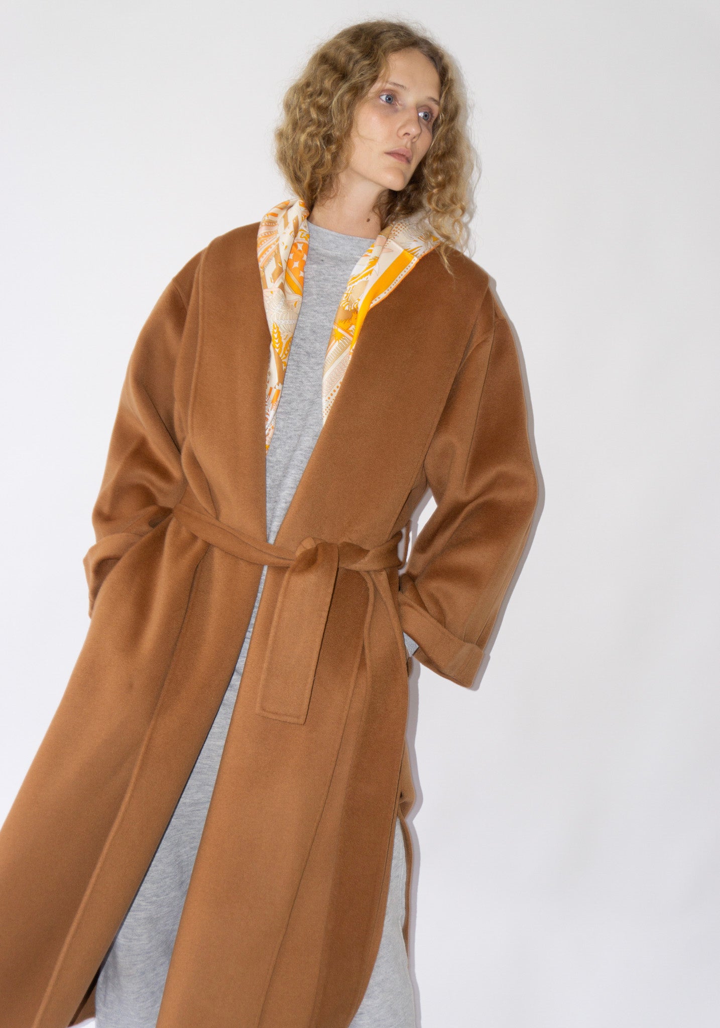 Trullem Wool Coat in Raw Sugar