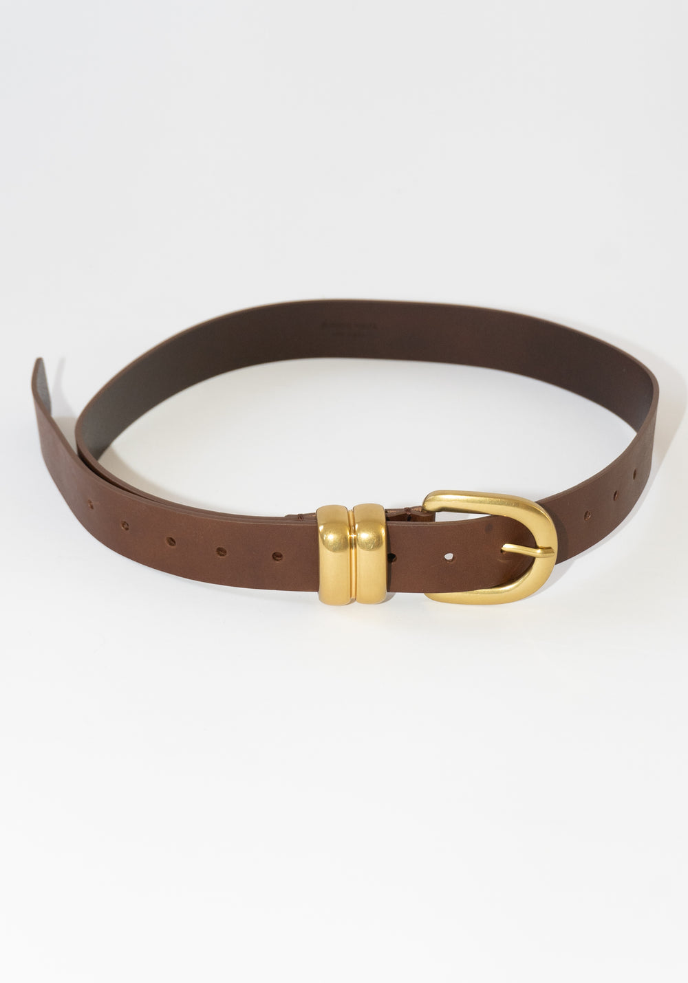 Zoira Leather Belt in Dark Brown