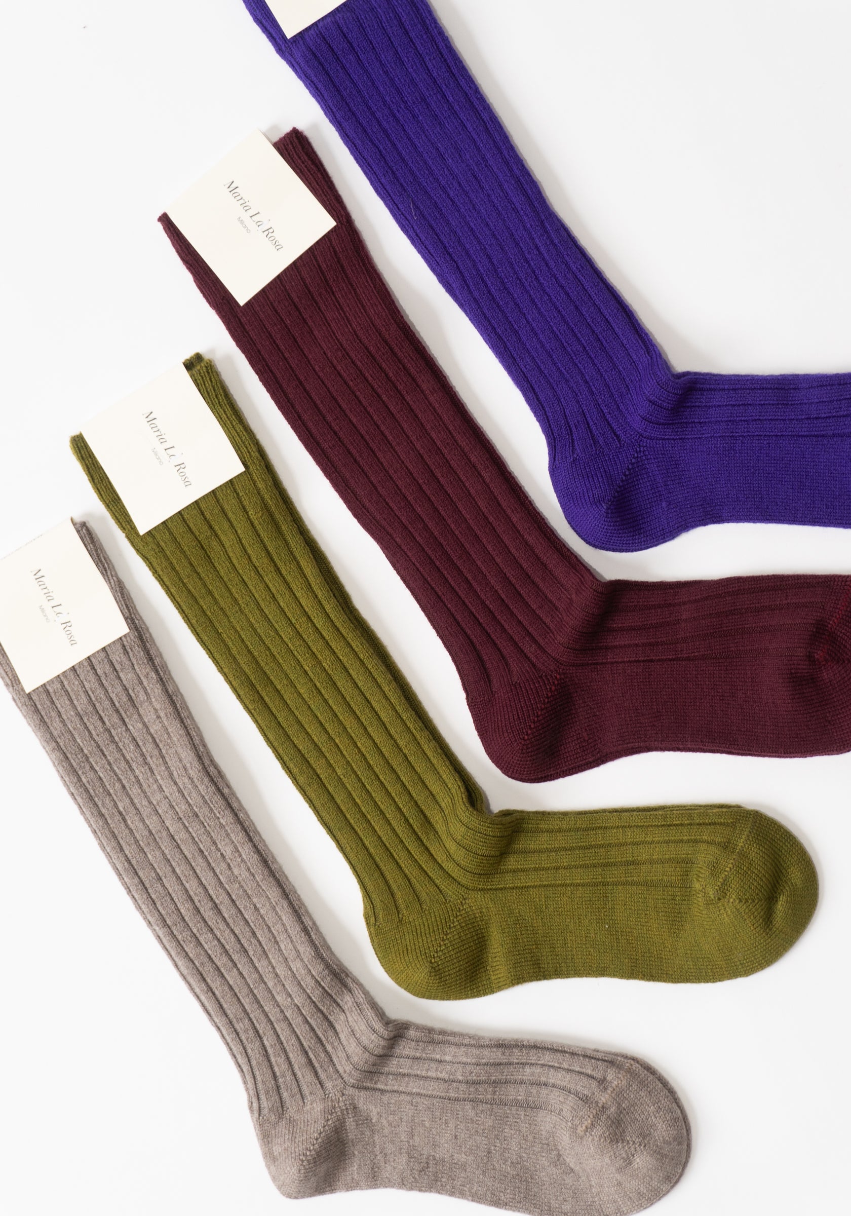 Maria La Rosa College Socks in Pisello