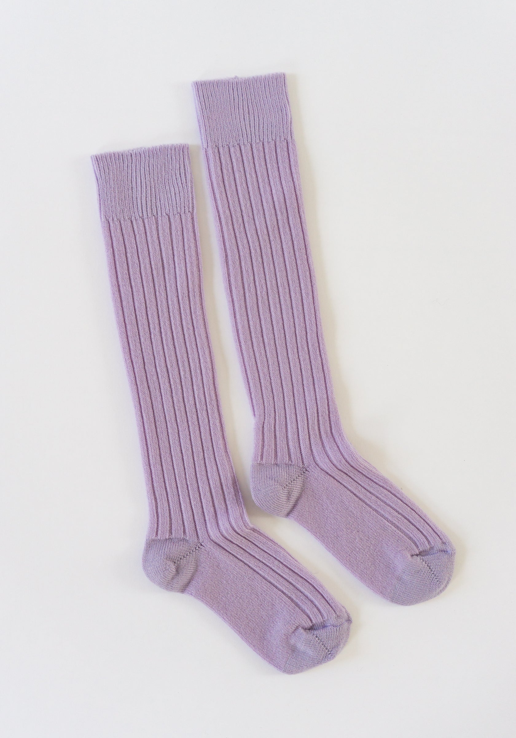 Ribbed College Sock in Lilac