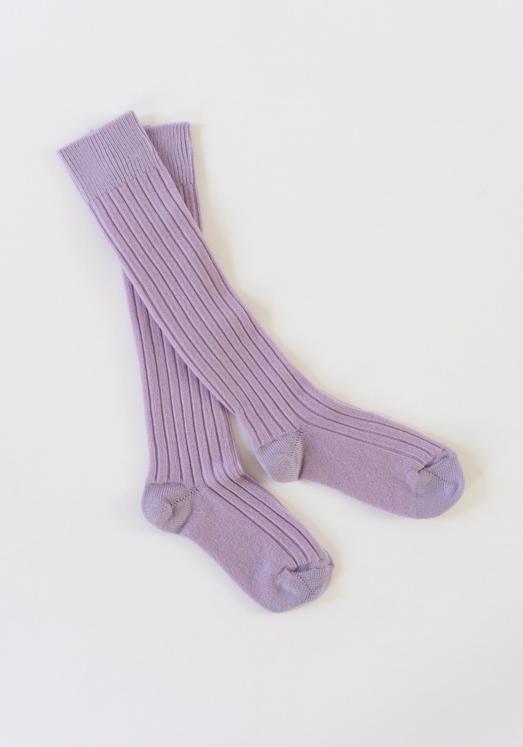 Ribbed College Sock in Lilac