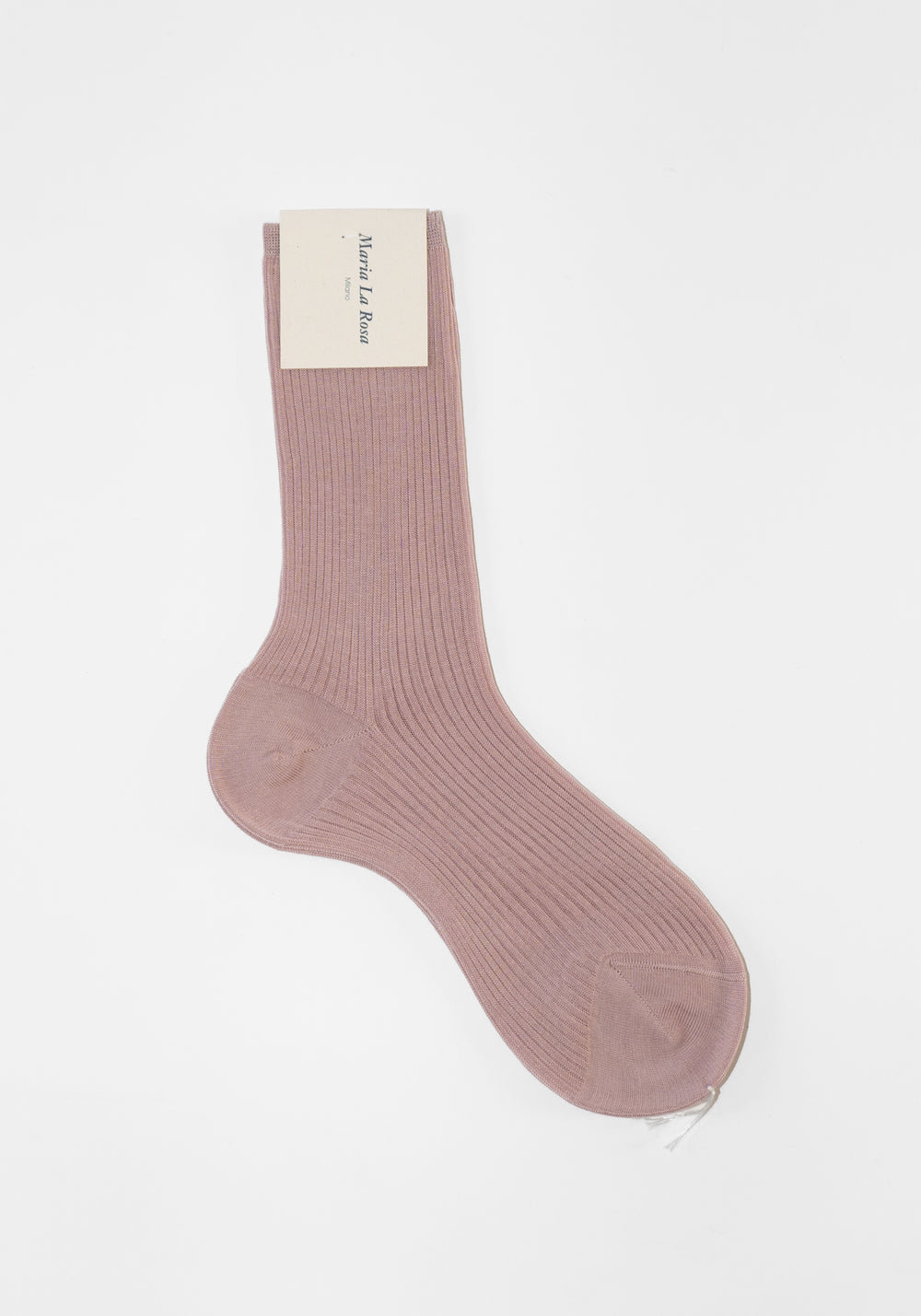 Ribbed Cotton Sock in Cipria