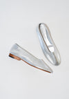Martiniano Glove Flats in Silver