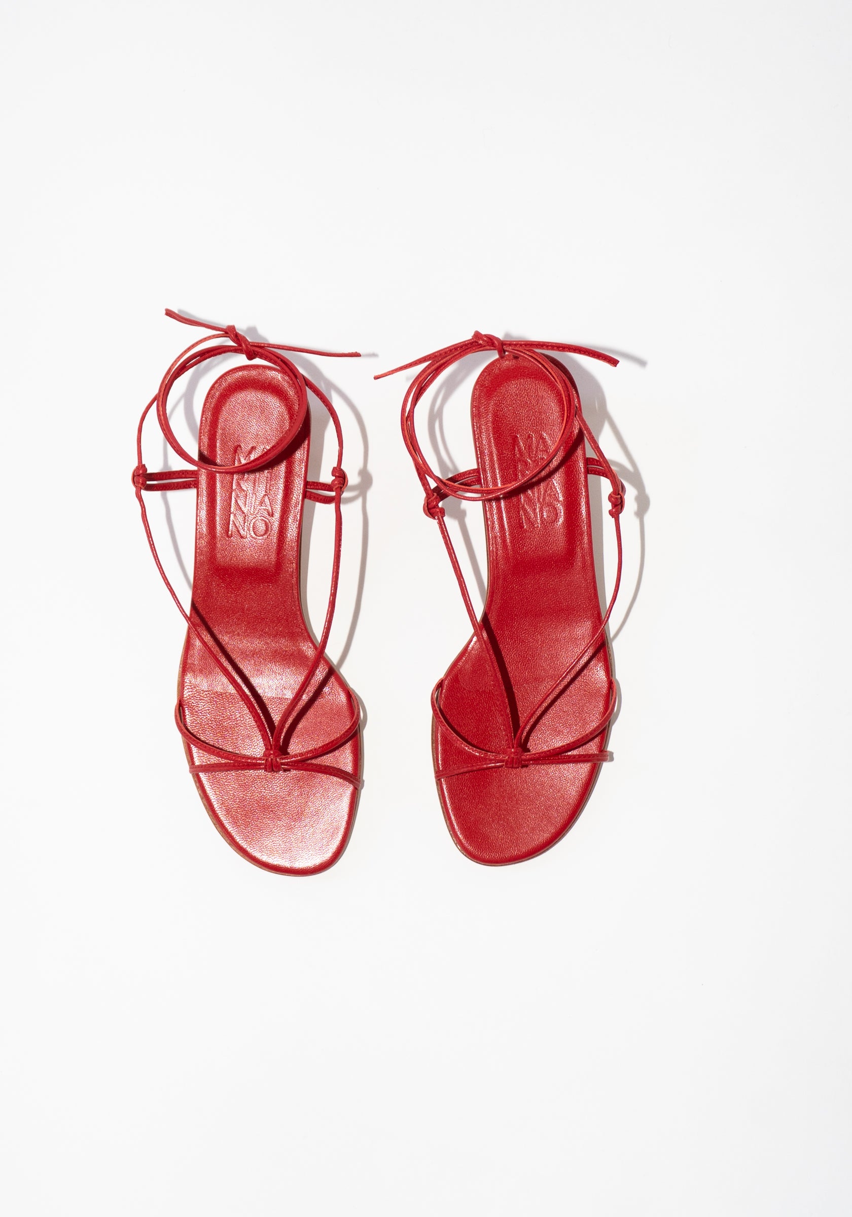 Martiniano Spaghetti Sandals in Red