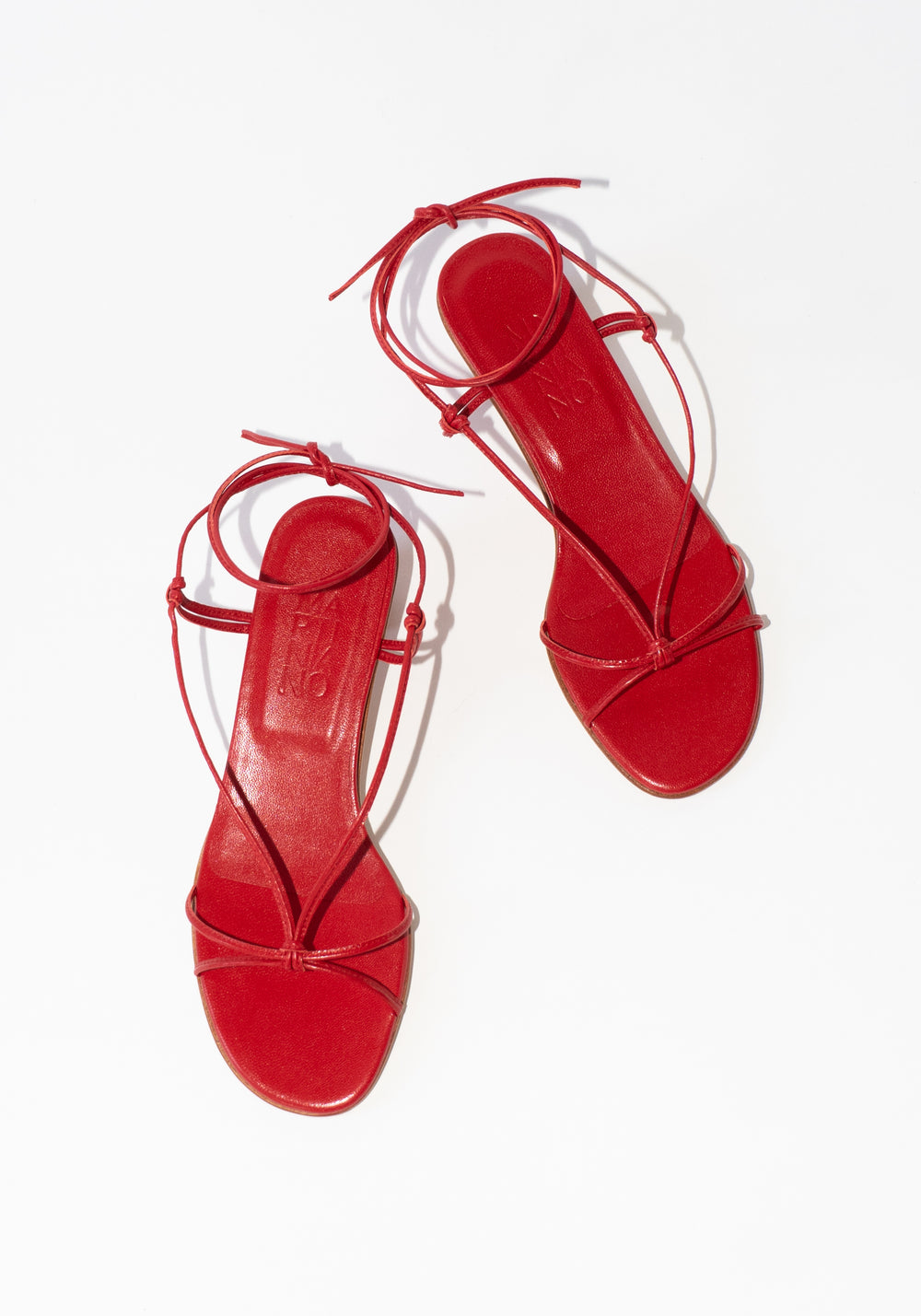Martiniano Spaghetti Sandals in Red