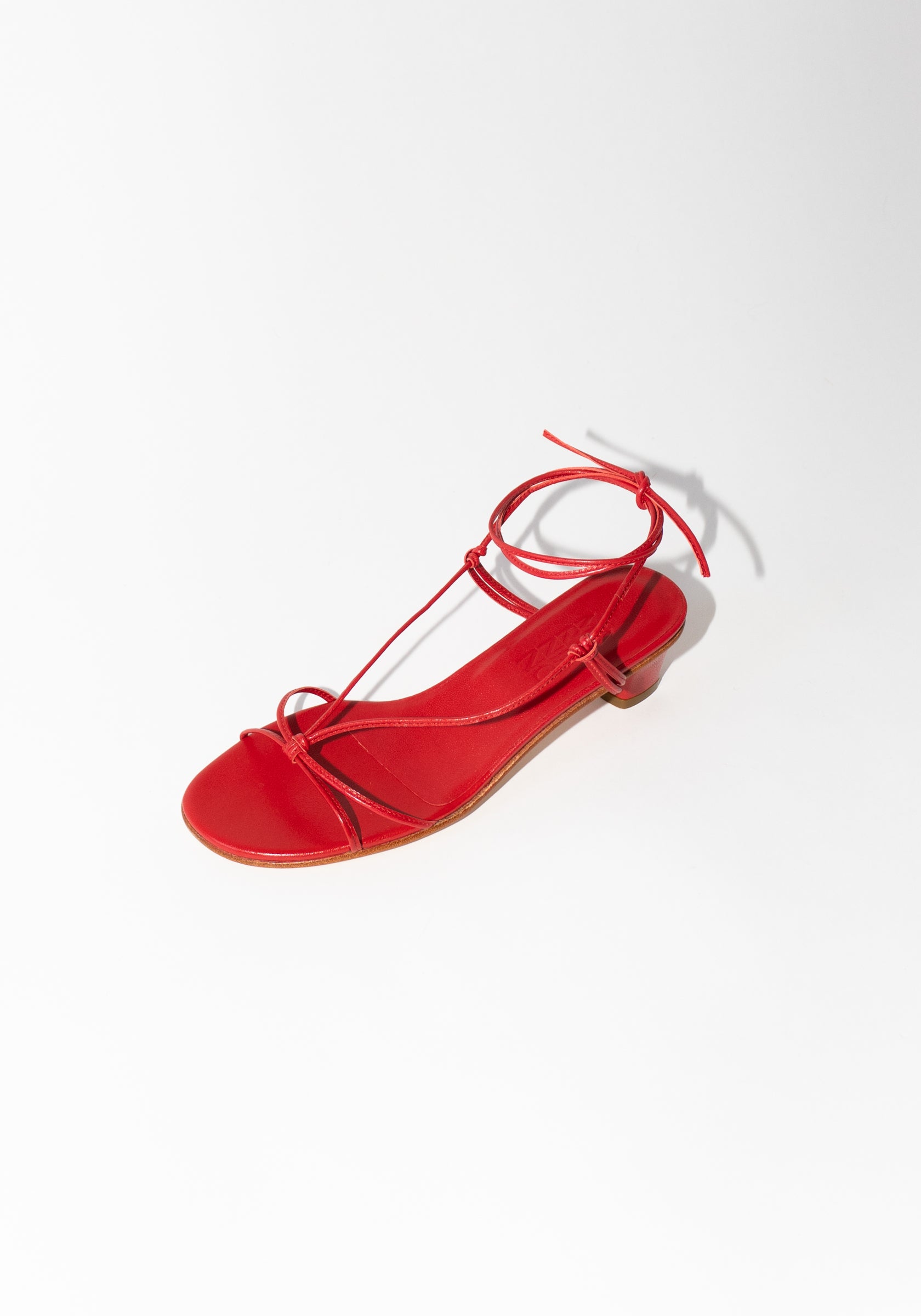 Martiniano Spaghetti Sandals in Red