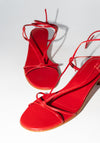 Martiniano Spaghetti Sandals in Red