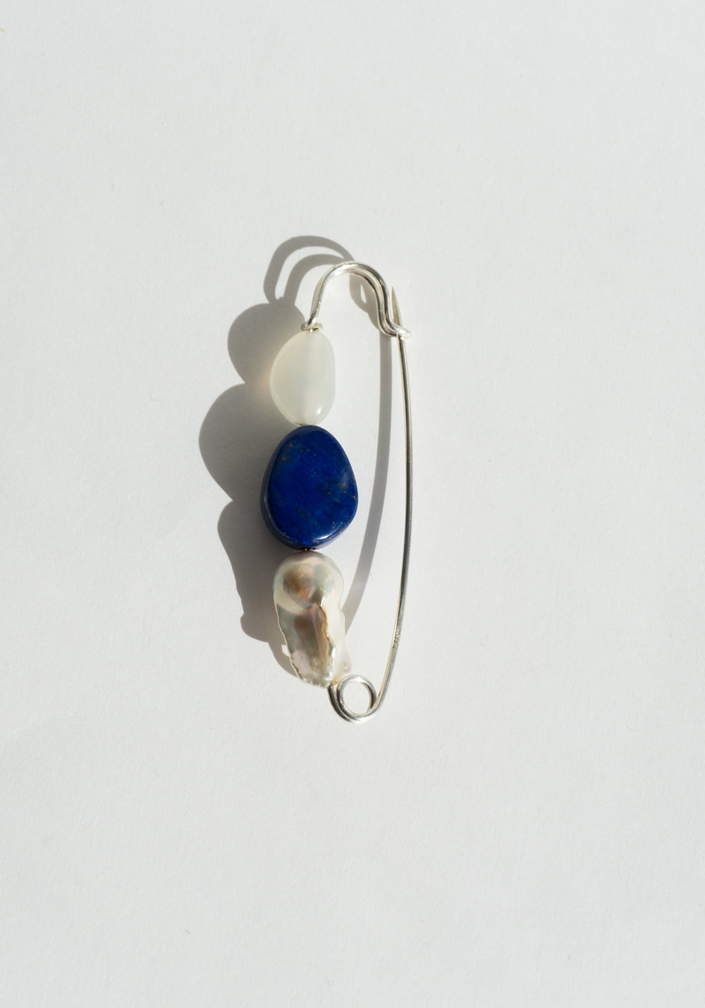 Mary MacGill Lapis, Pearl and Moonstone Pin