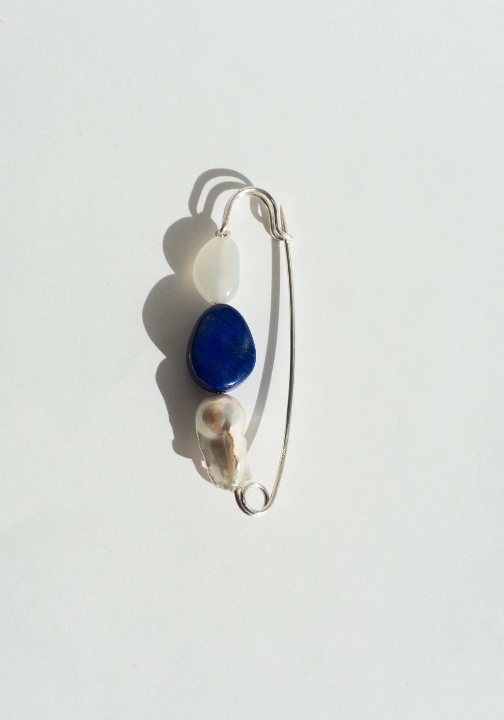 Mary MacGill Lapis, Pearl and Moonstone Pin