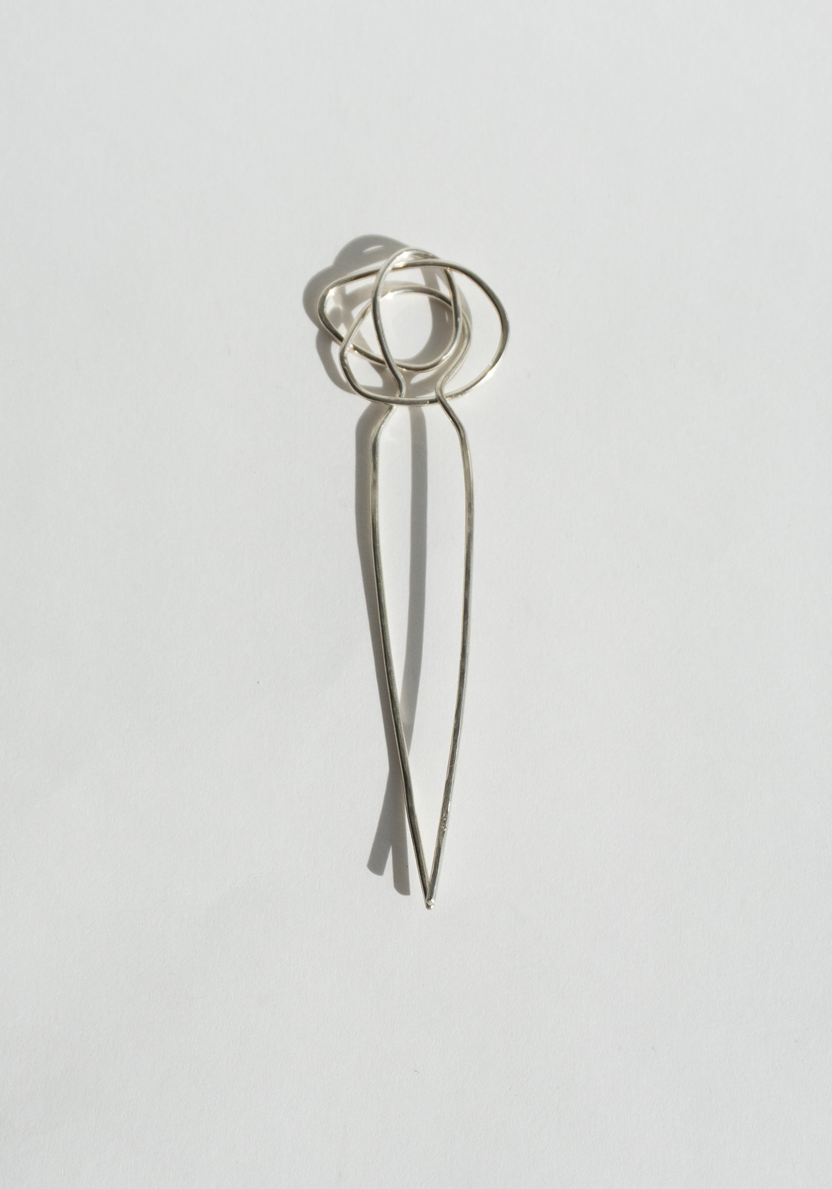 Mary Macgill Line Drawing Hair Pin in Sterling Silver