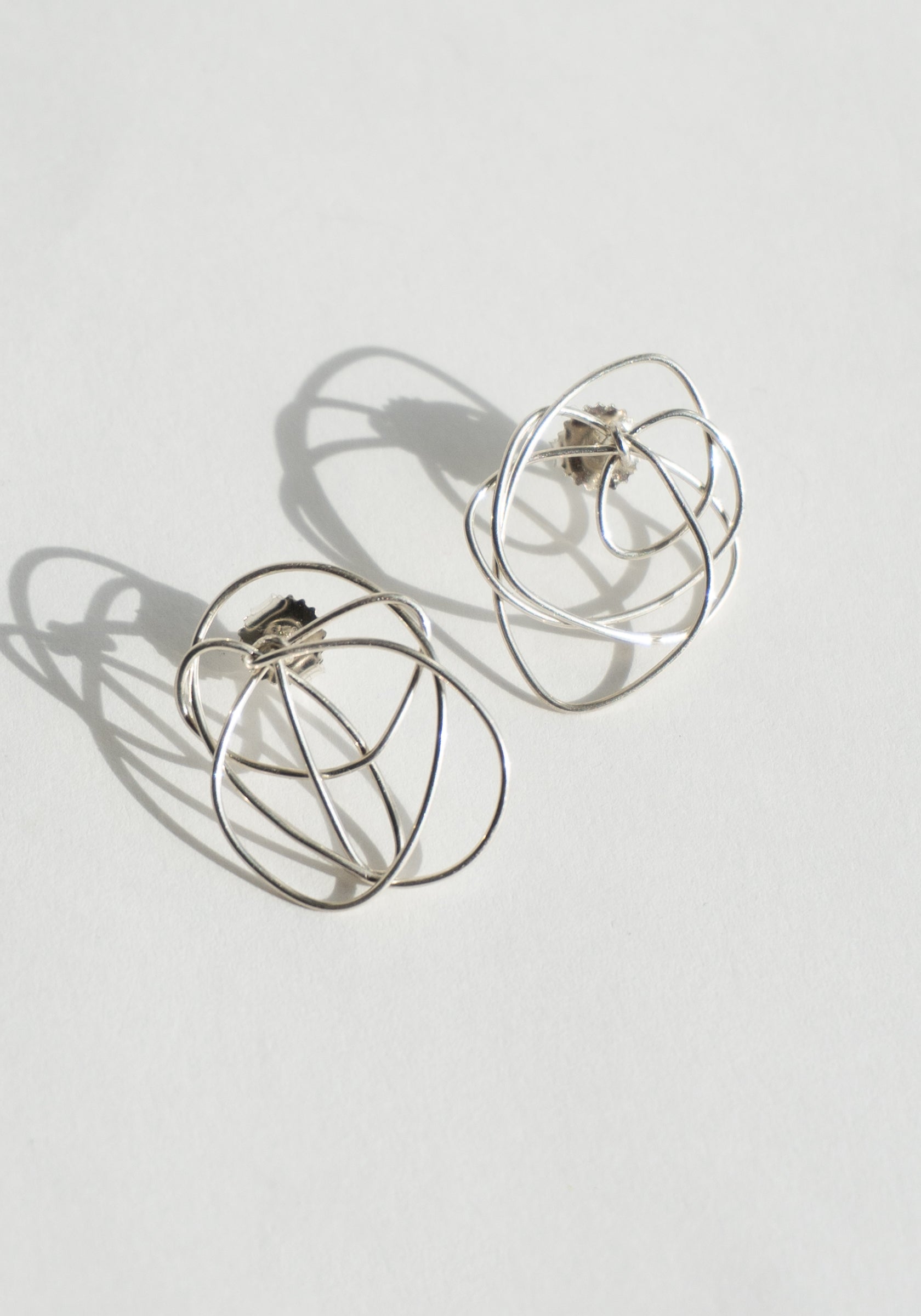 Mary MacGill Line Drawing Studs in Sterling Silver