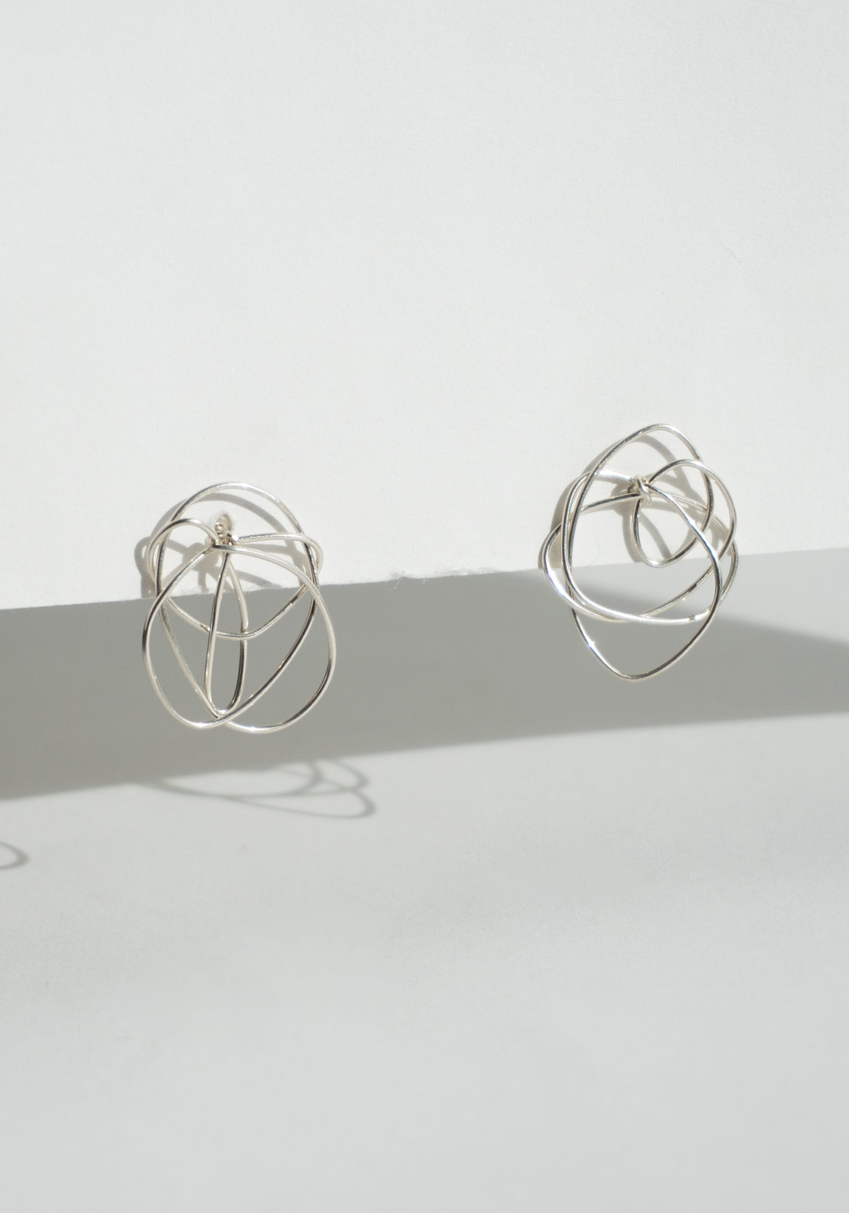 Mary MacGill Line Drawing Studs in Sterling Silver