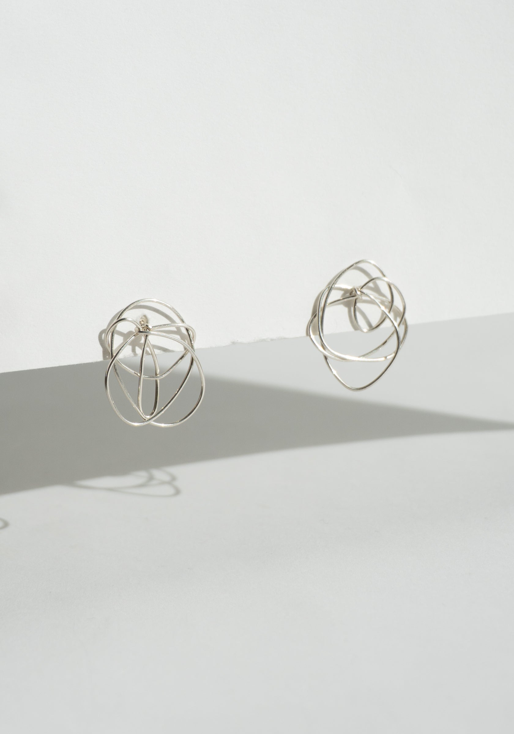 Mary MacGill Line Drawing Studs in Sterling Silver