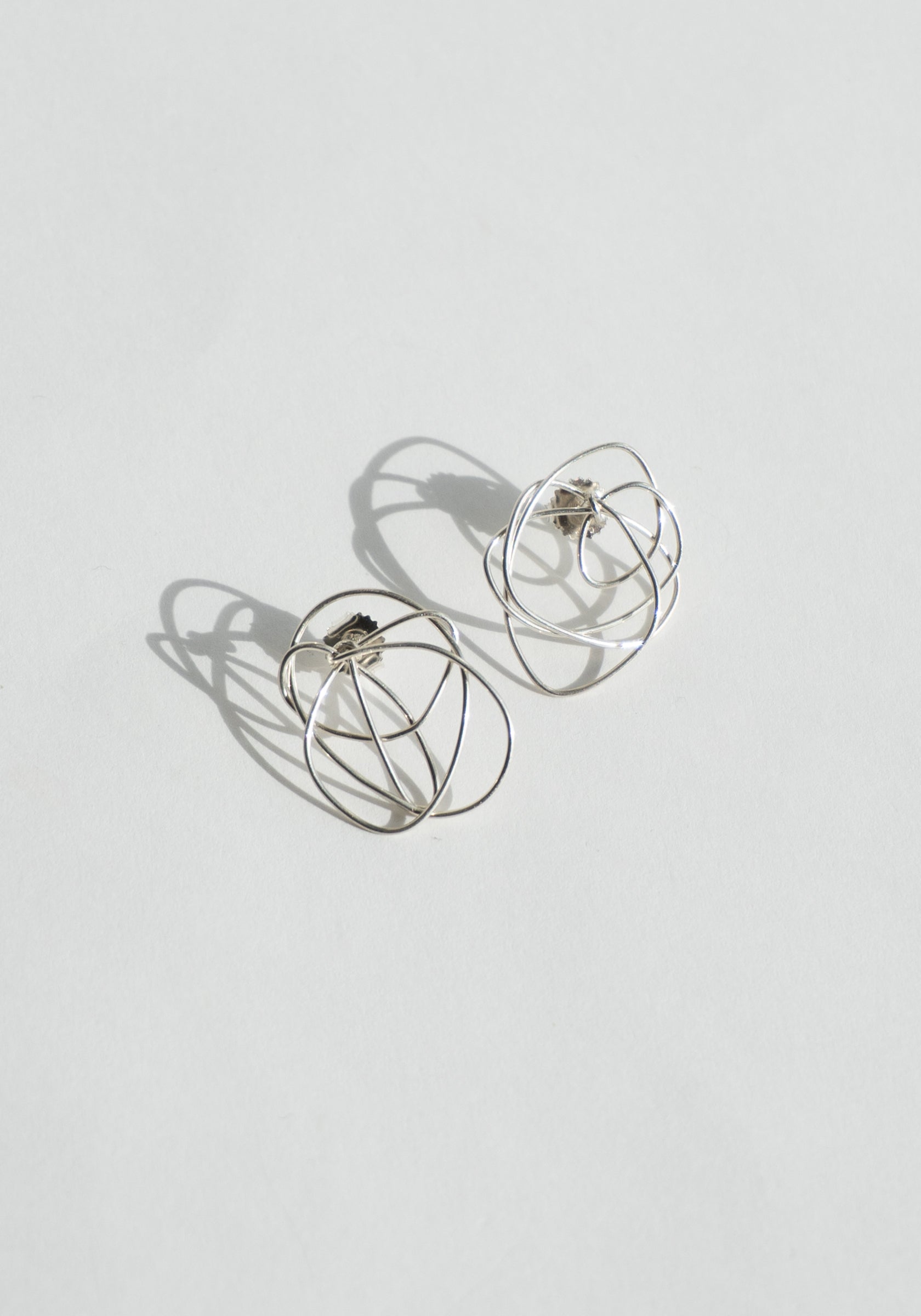 Mary MacGill Line Drawing Studs in Sterling Silver