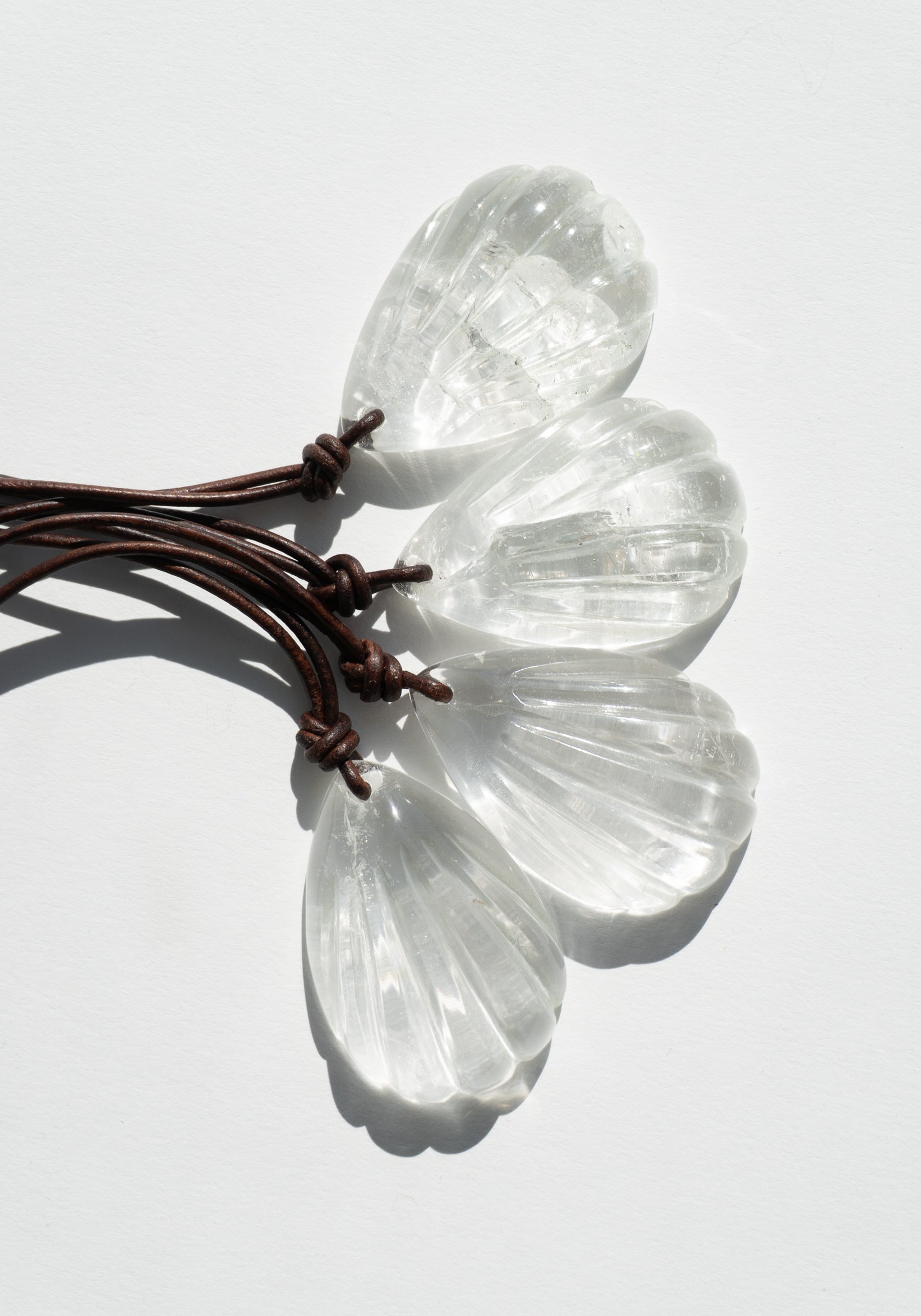 Matthew Swope Carved Crystal Shell Necklace