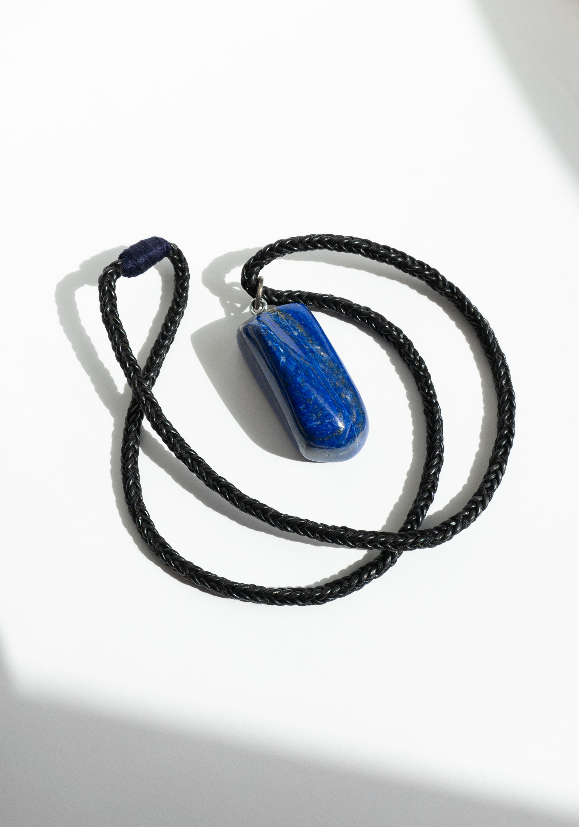 Matthew Swope Lapis with Braided Leather and Silk