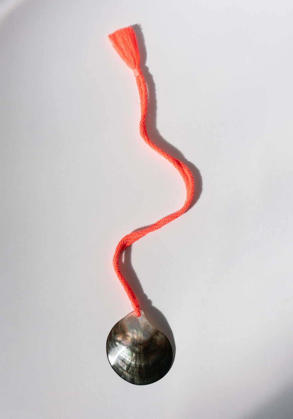 Matthew Swope Abalone Shell Necklace on Handmade Neon Cord