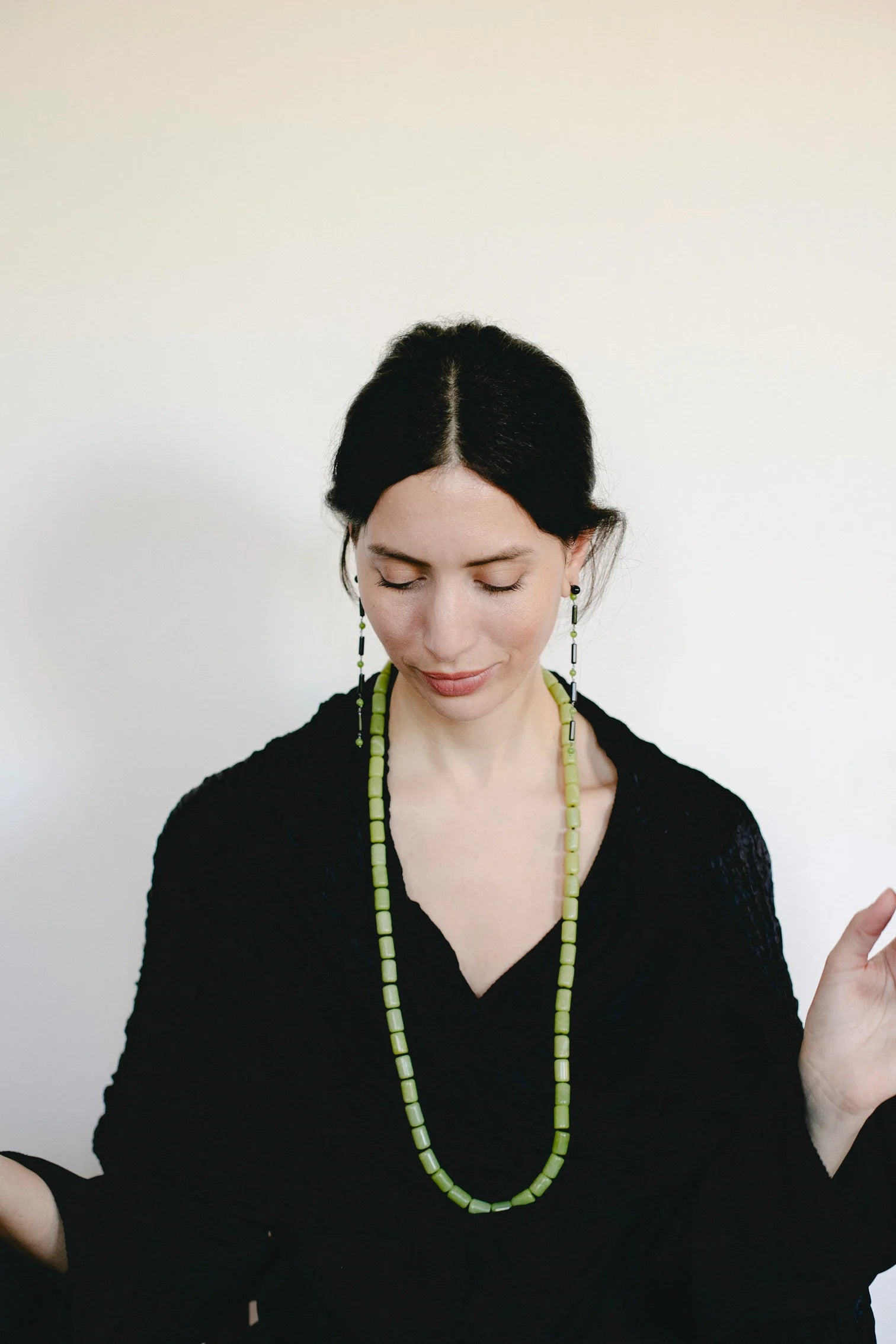 Edith Jade Tube Necklace