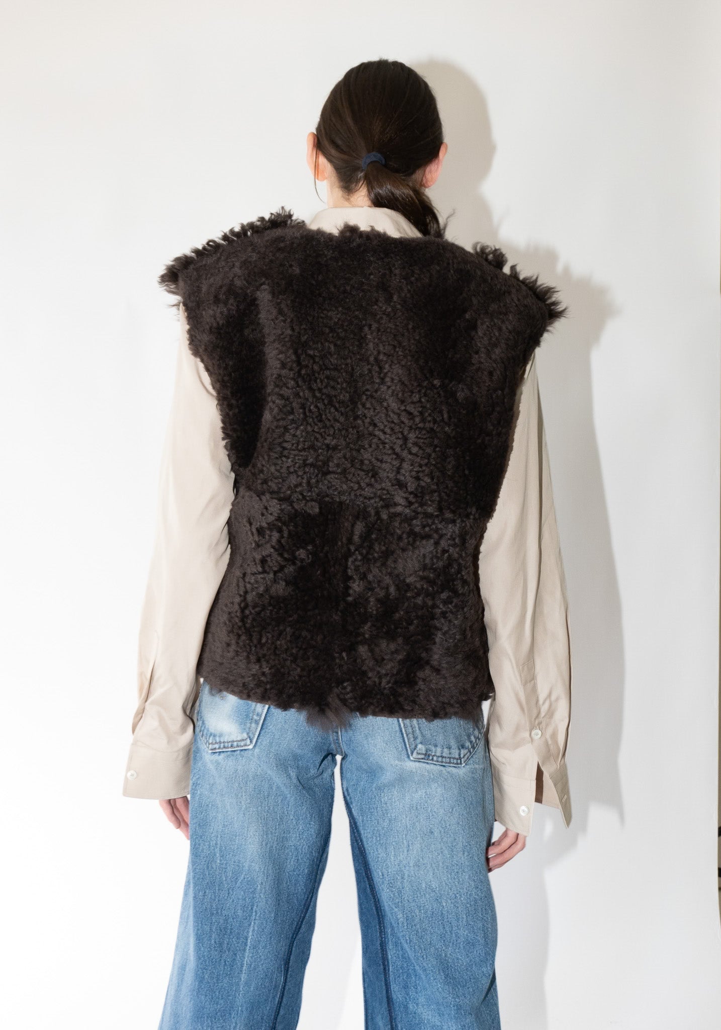 Milena Silvano Transitional Vest in Licorice