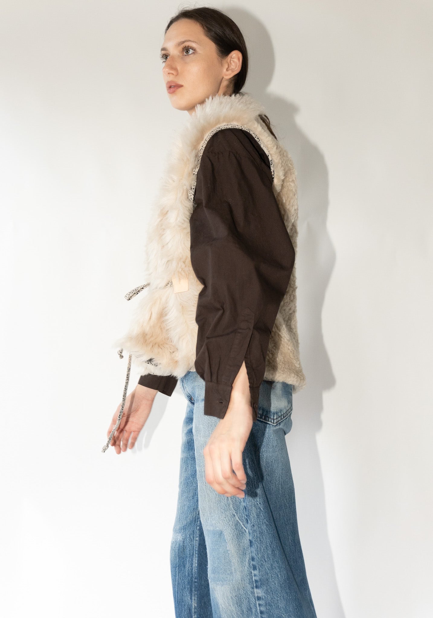 Milena Silvano Transitional Vest in Classic Cream