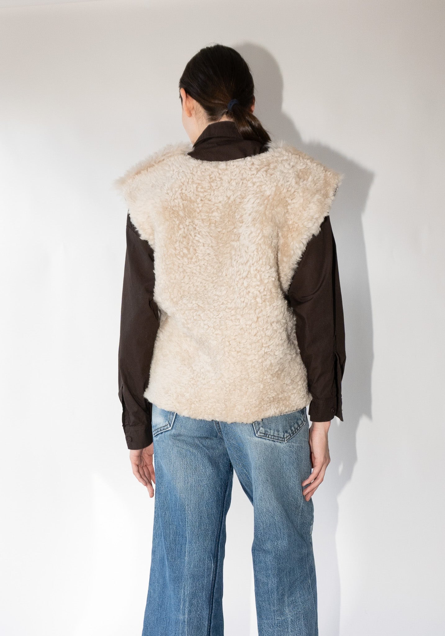 Milena Silvano Transitional Vest in Classic Cream