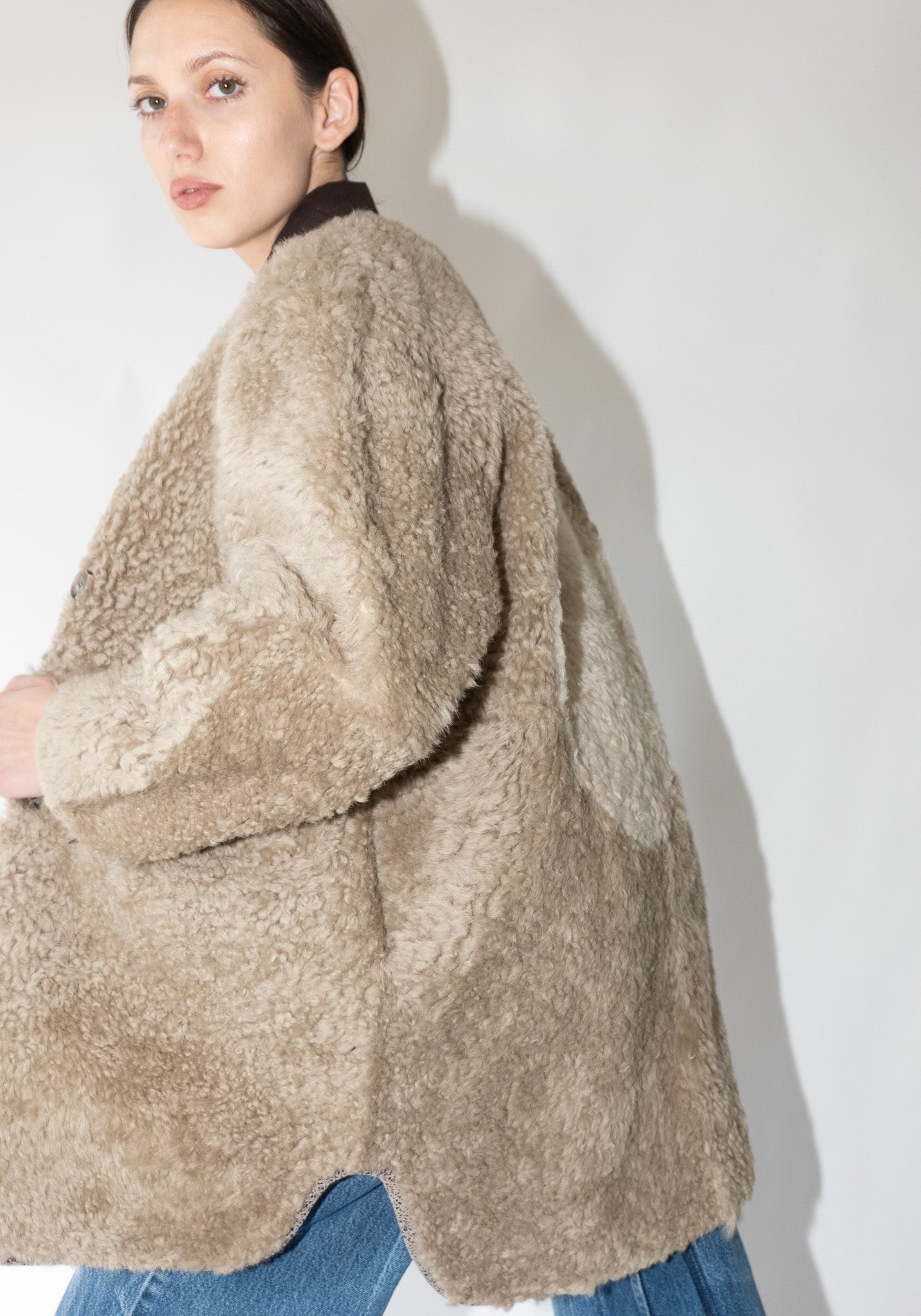 Milena Silvano Moon Coat in Tonal Reishi