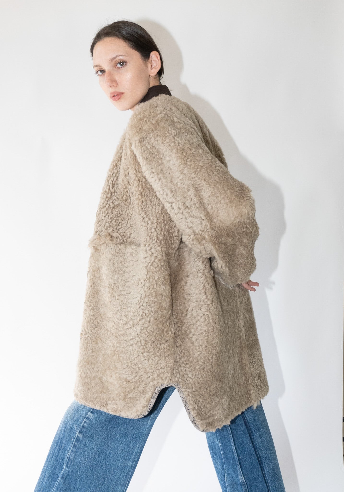 Milena Silvano Moon Coat in Tonal Reishi