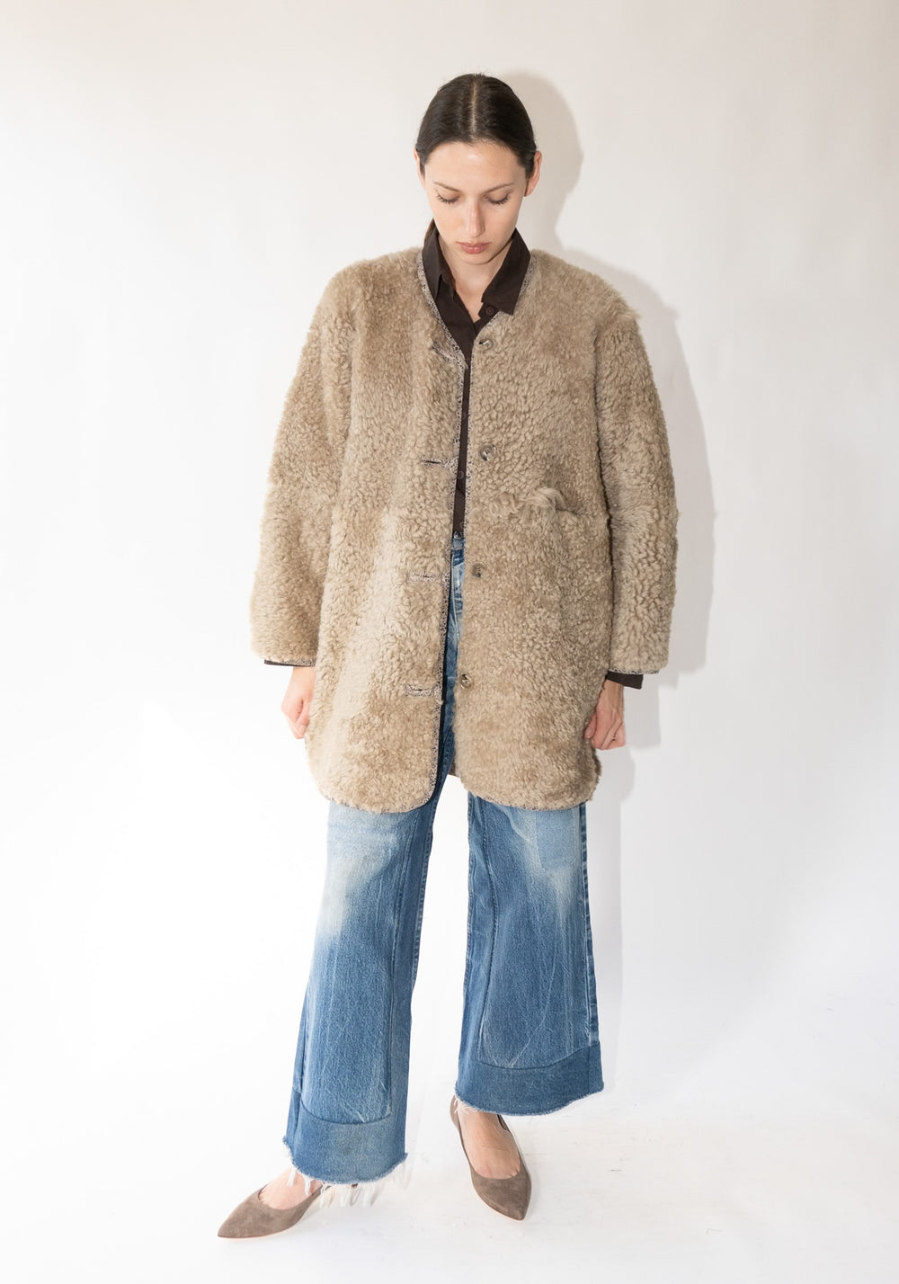 Milena Silvano Moon Coat in Tonal Reishi