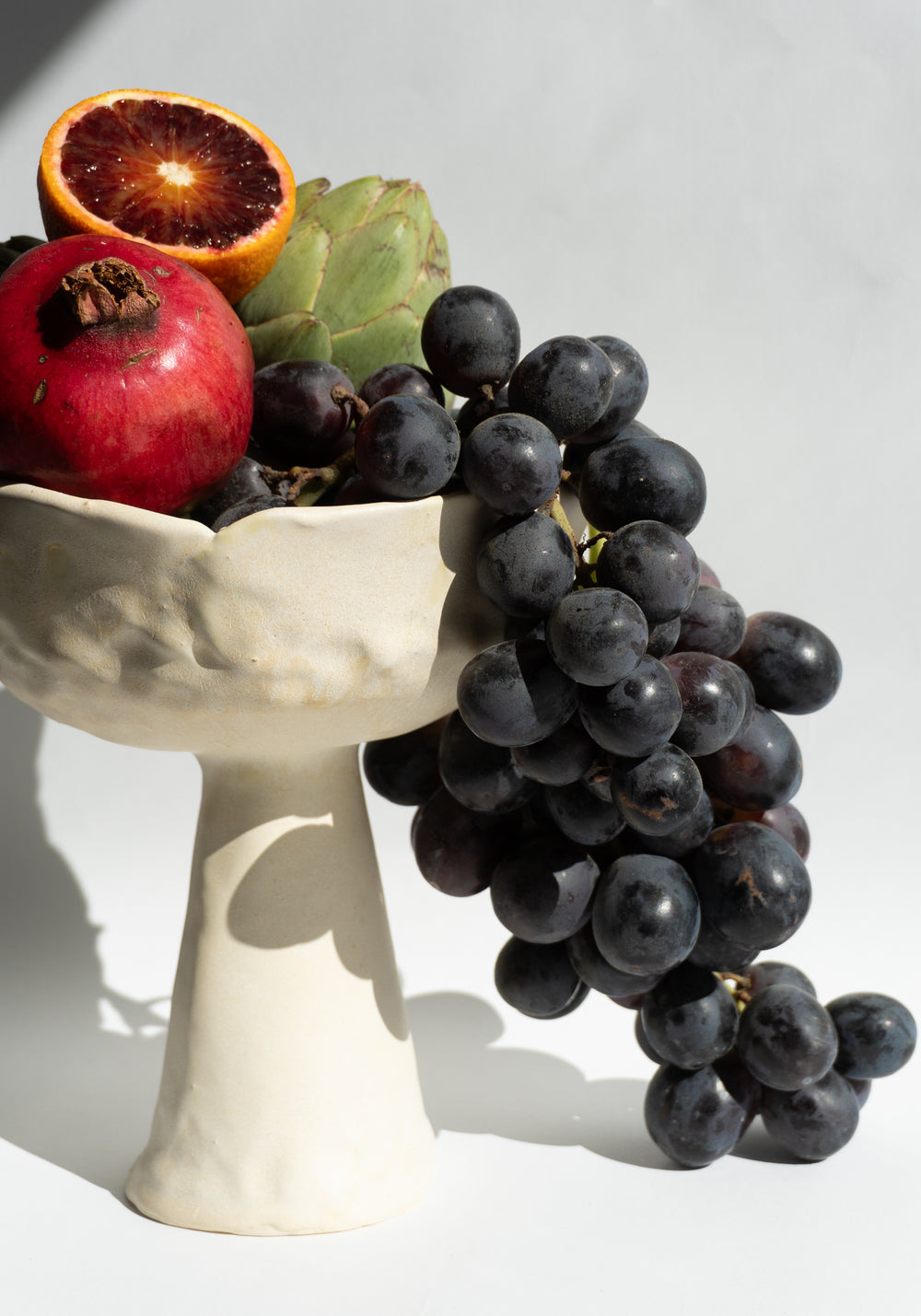 Cream Porcelain Pedestal Vase