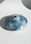Raku Ikebana Vase in Cobalt