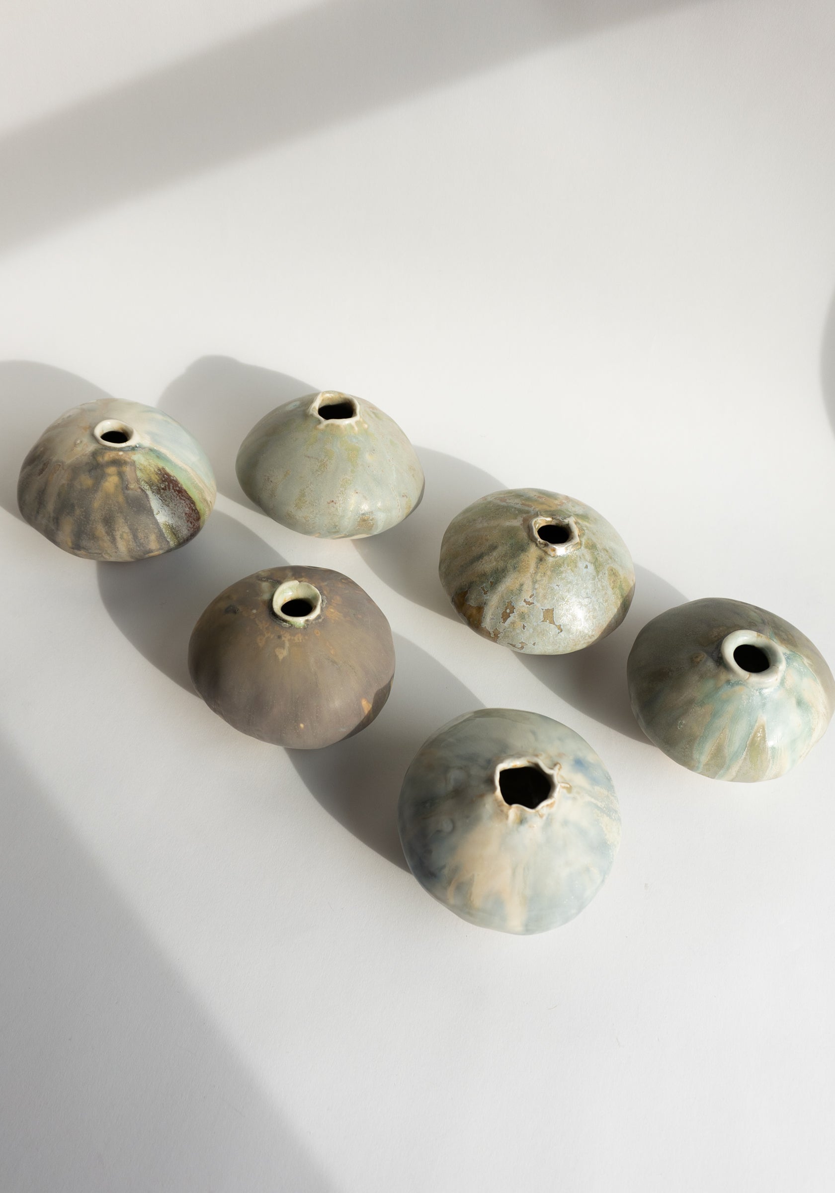 Mondays Ceramics Mini Moon Vases in Soda-Fired Porcelain