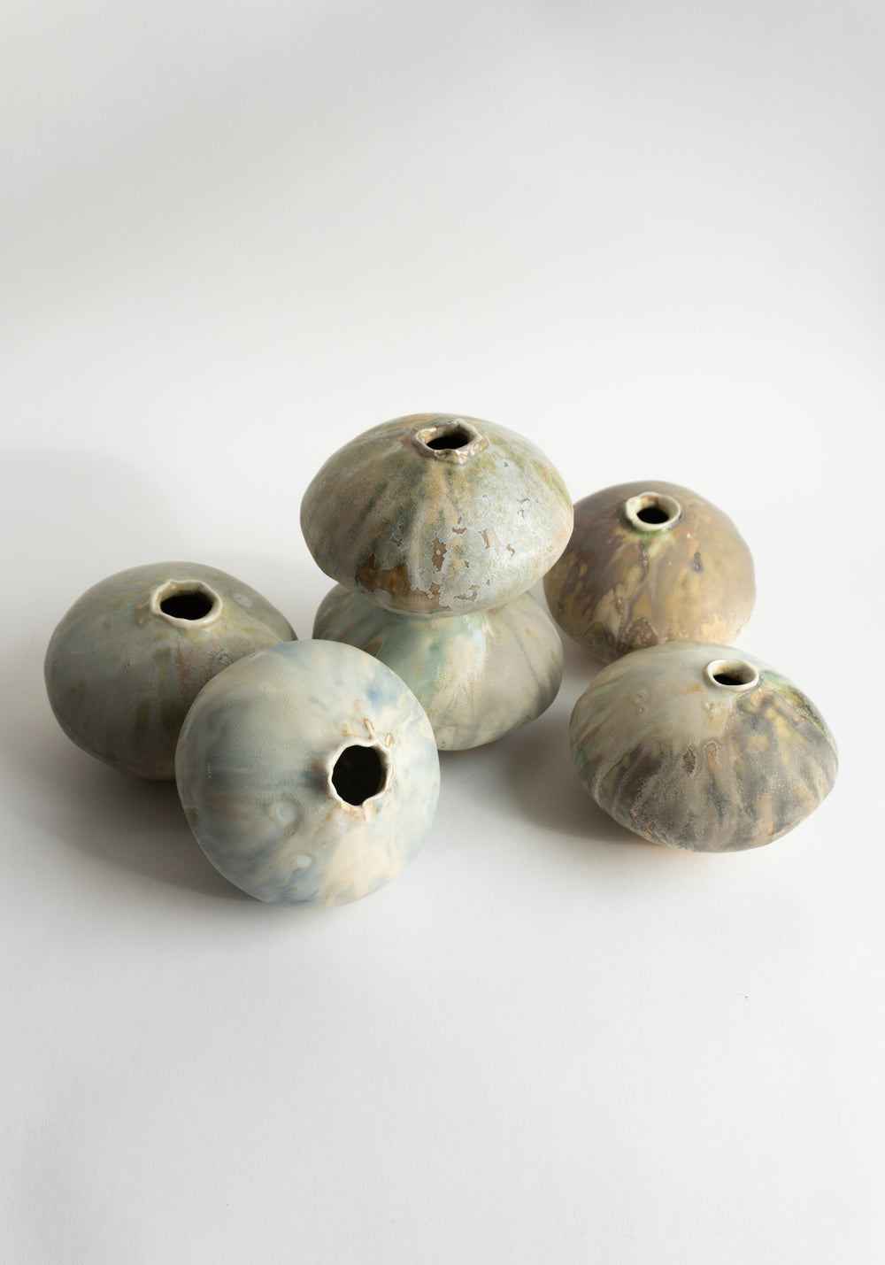 Mondays Ceramics Mini Moon Vases in Soda-Fired Porcelain