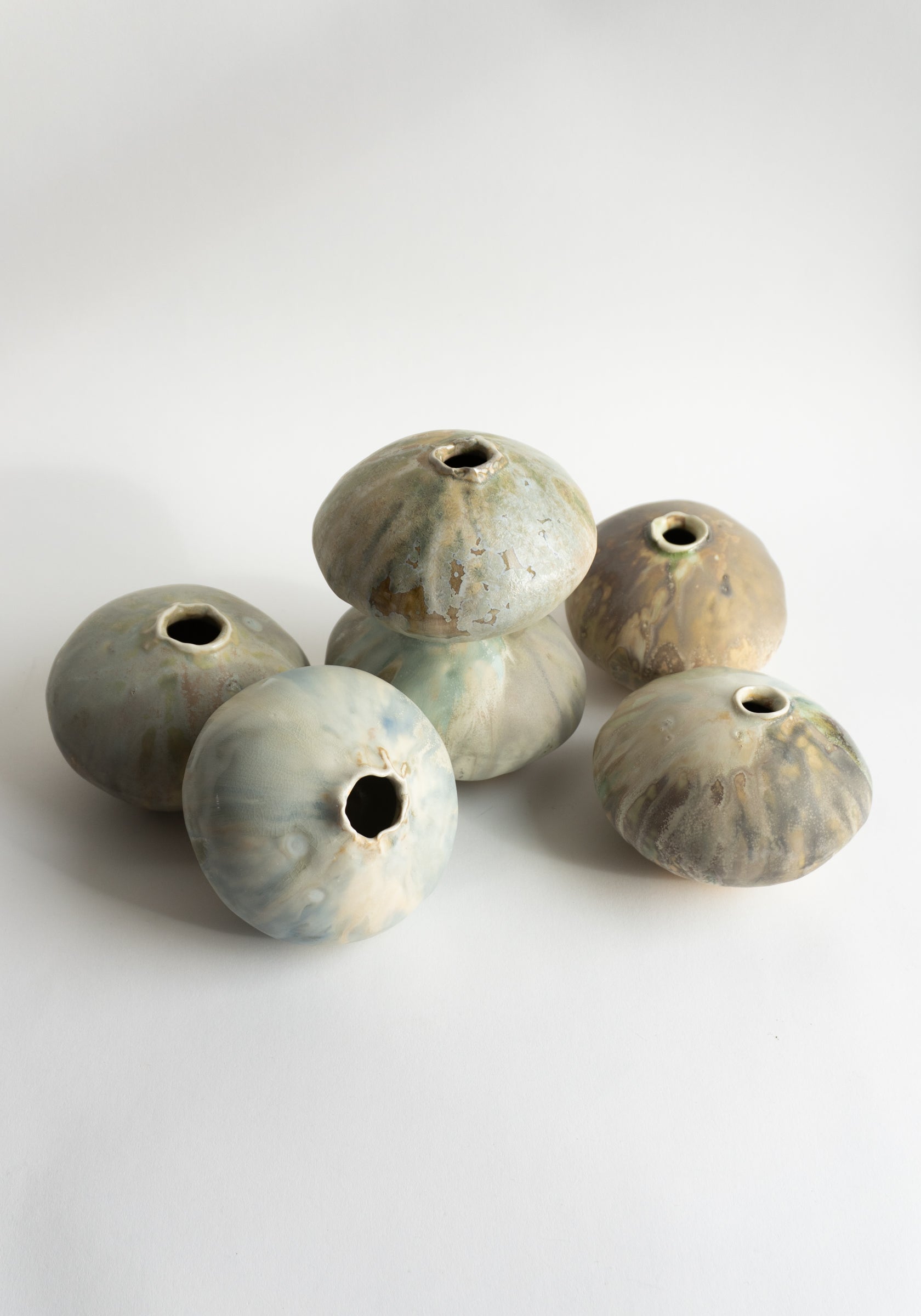 Mondays Ceramics Mini Moon Vases in Soda-Fired Porcelain