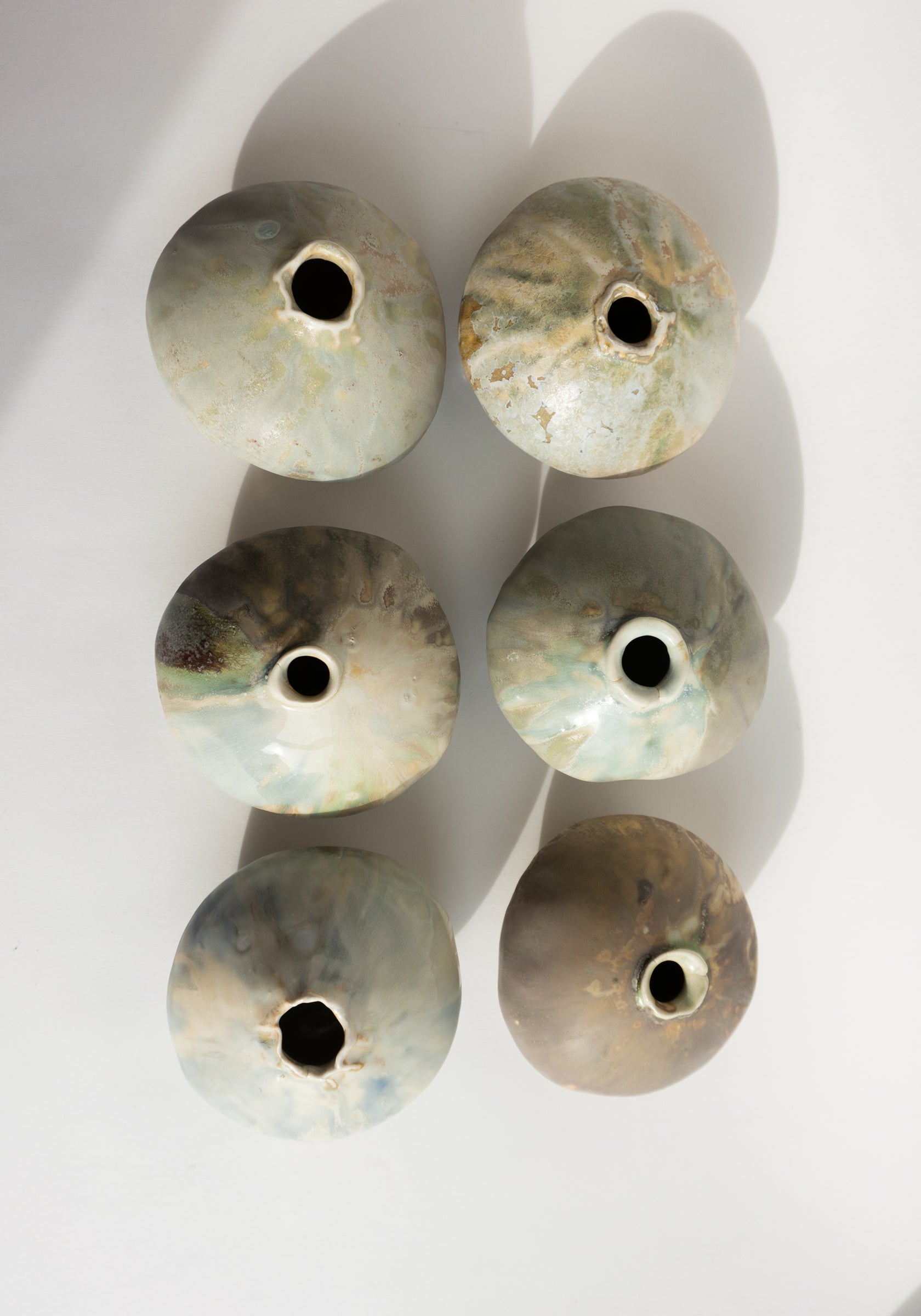 Mondays Ceramics Mini Moon Vases in Soda-Fired Porcelain