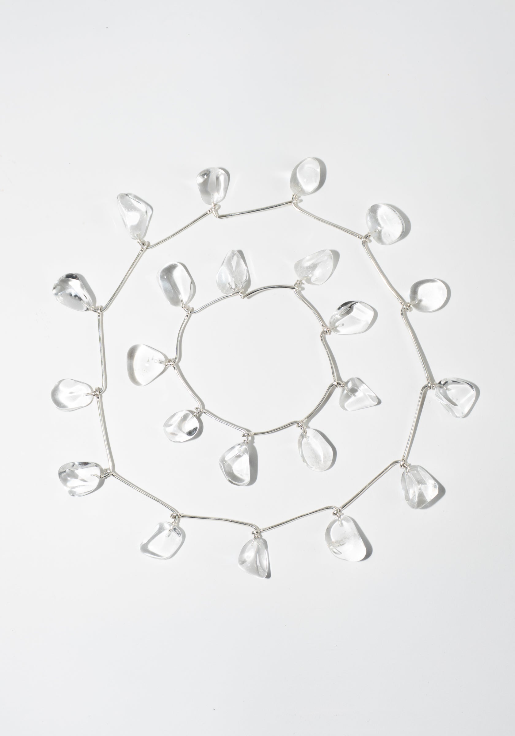 Pebbles Bracelet No.2 in Sterling + Rock Crystal