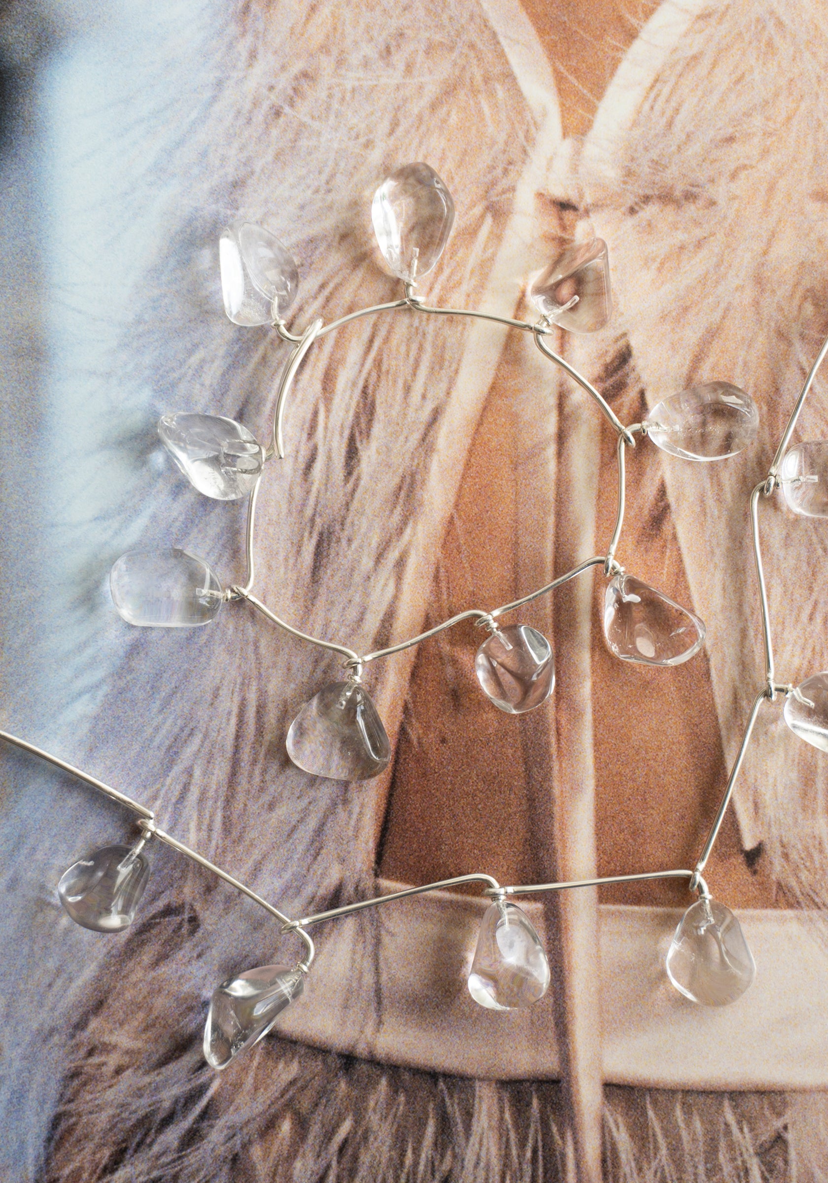 Pebbles Bracelet No.2 in Sterling + Rock Crystal