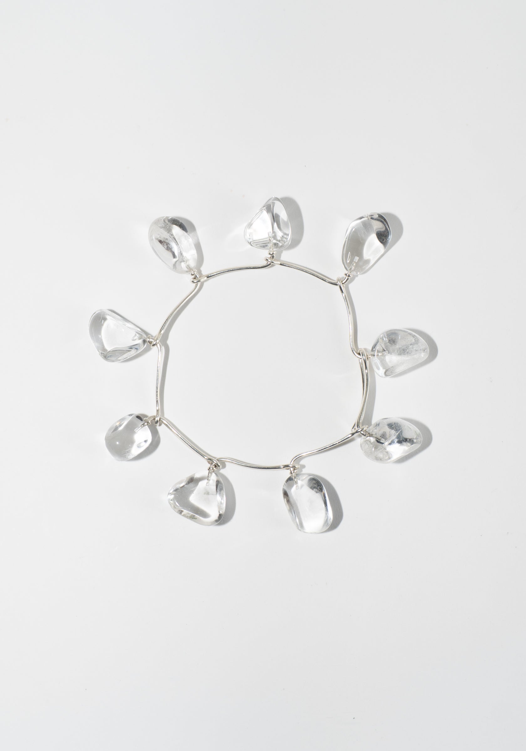 Pebbles Bracelet No.2 in Sterling + Rock Crystal