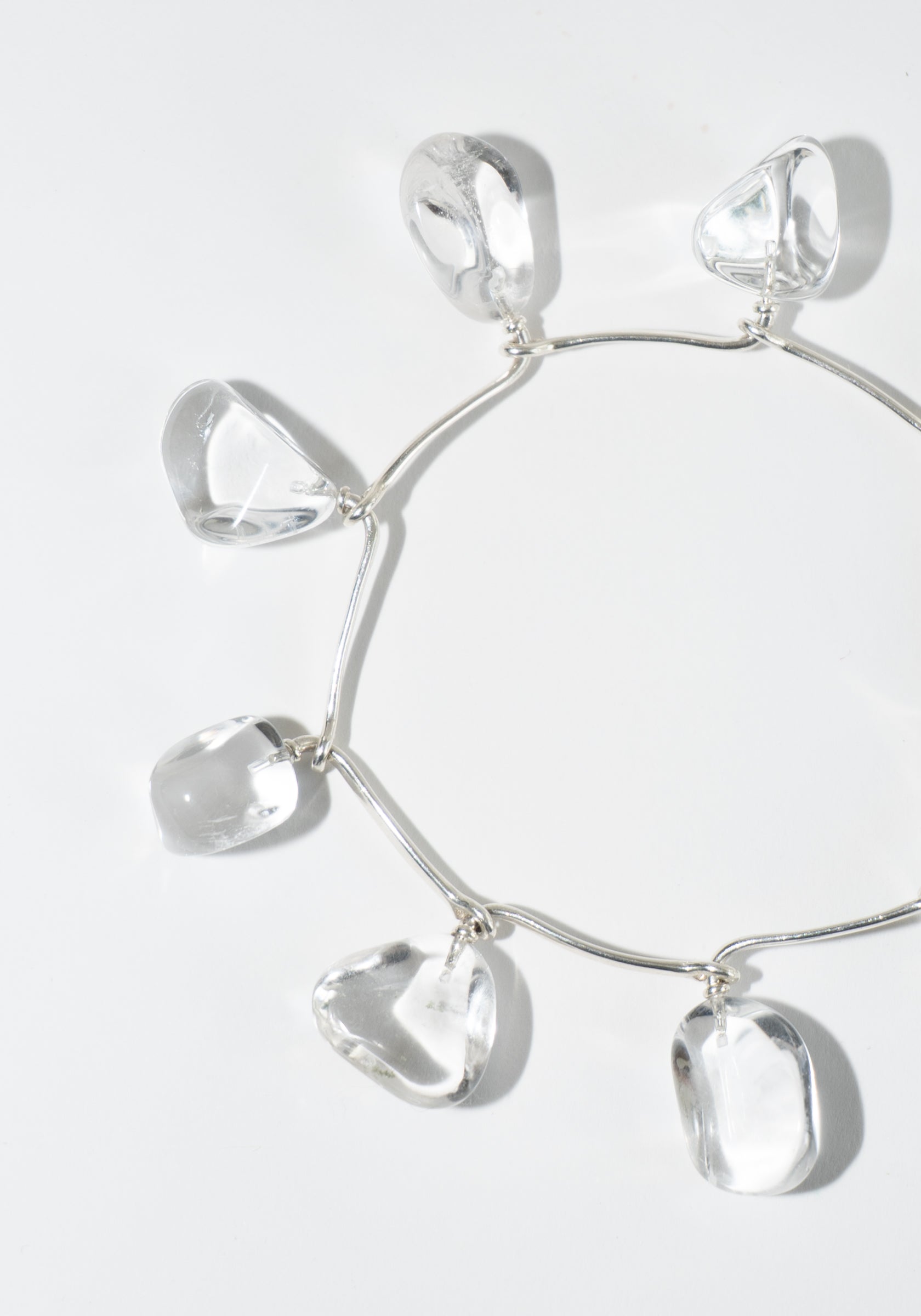 Pebbles Bracelet No.2 in Sterling + Rock Crystal