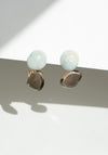 Pebbles Earrings in Aquamarine and Smokey Quartz