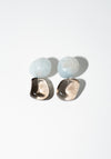 Pebbles Earrings in Aquamarine and Smokey Quartz