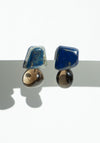 Pebbles Earrings in Lapis and Smokey Quartz