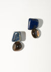 Pebbles Earrings in Lapis and Smokey Quartz