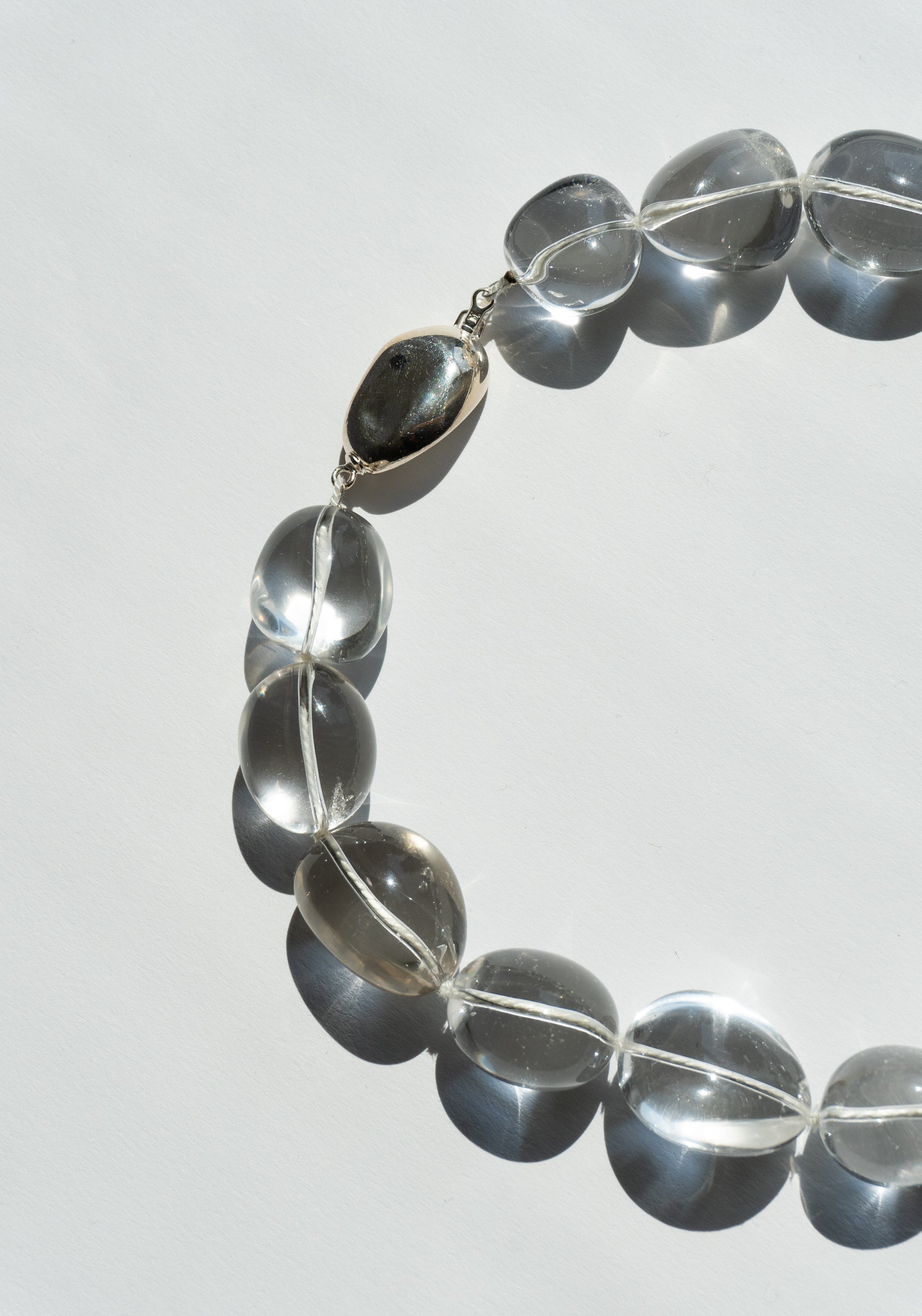 Mussels and Muscles Pebbles Necklace in Crystal